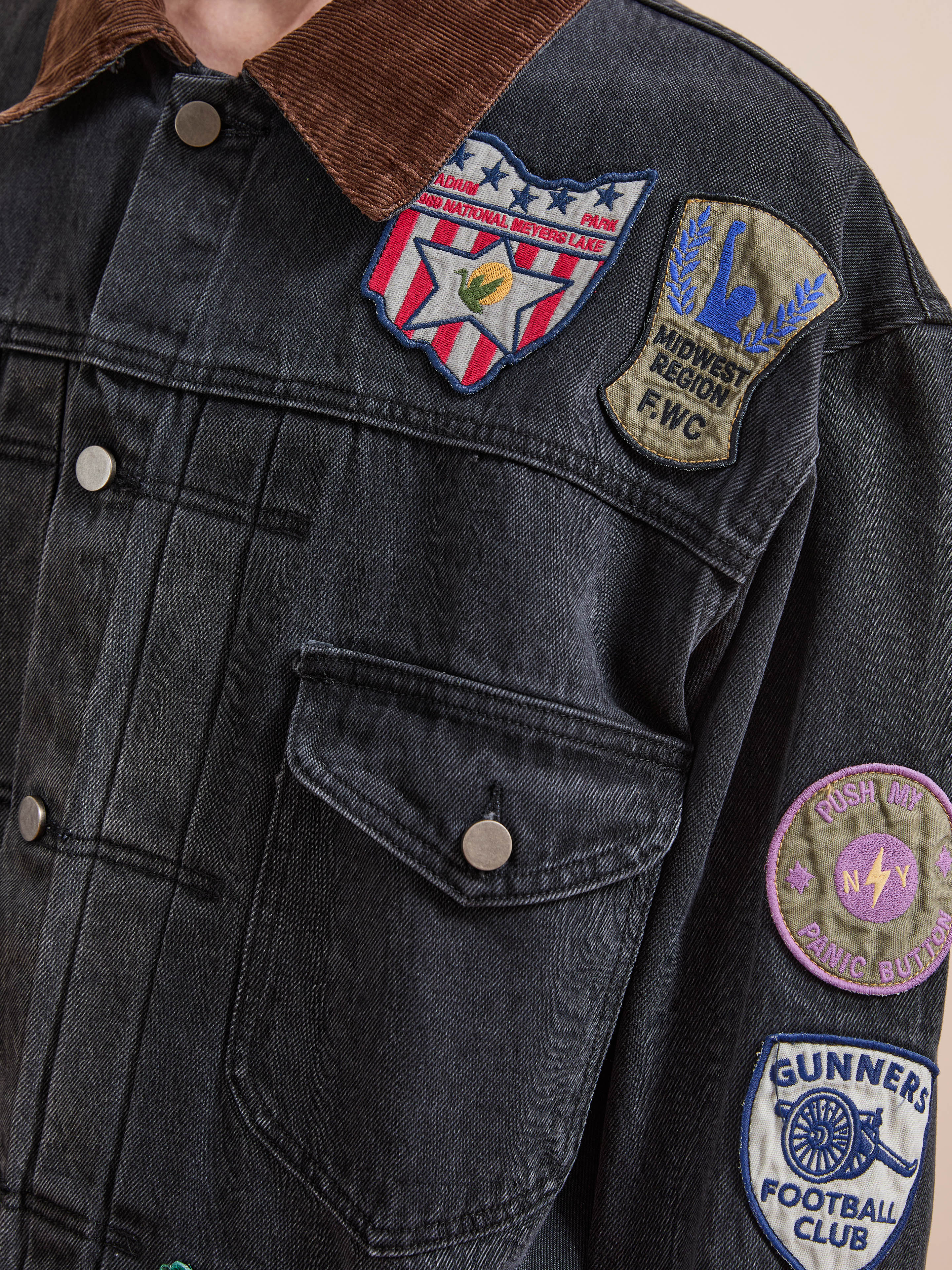 Denim Patchwork Jacket - Image 3