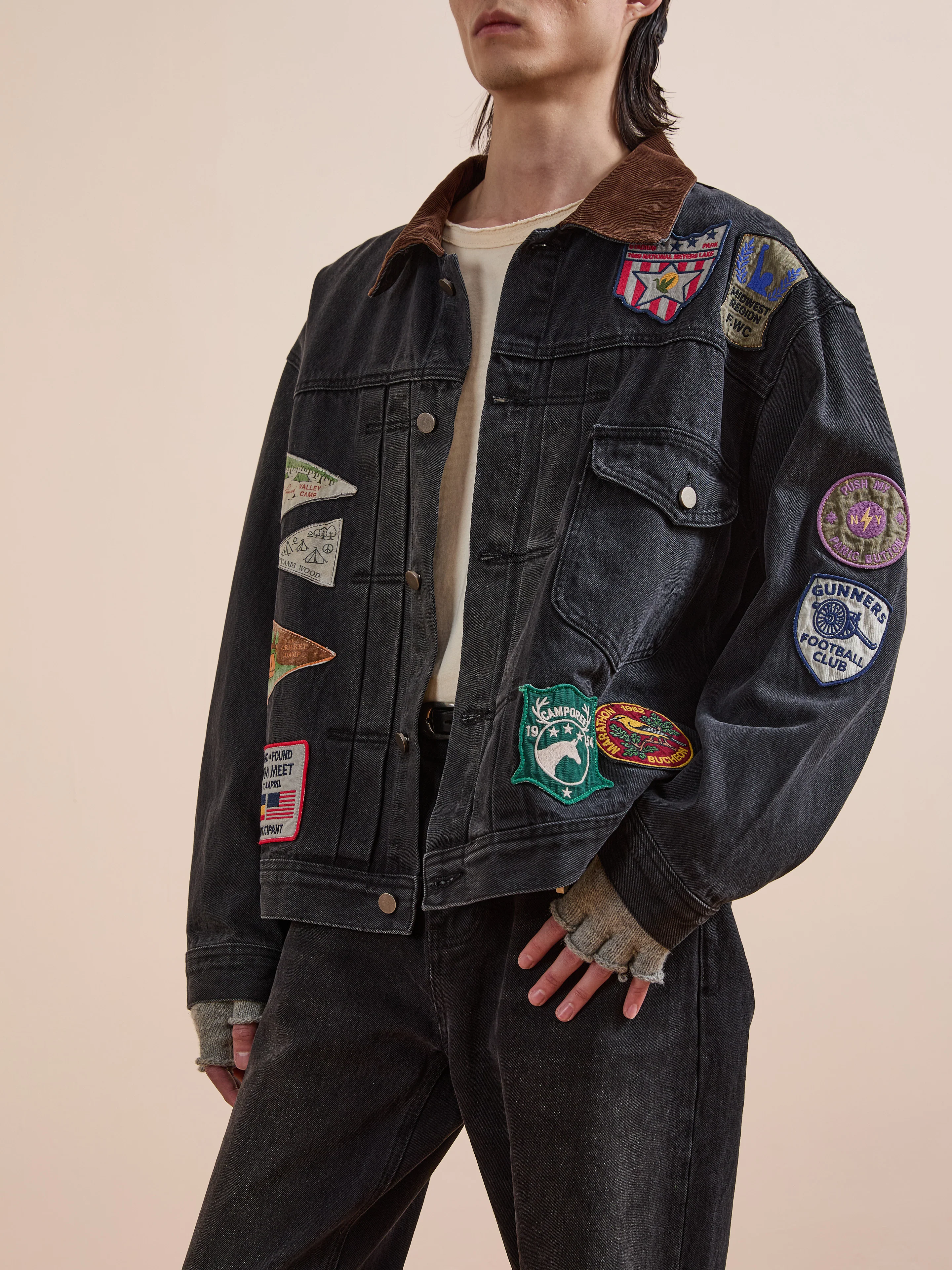 Denim Patchwork Jacket - Image 4