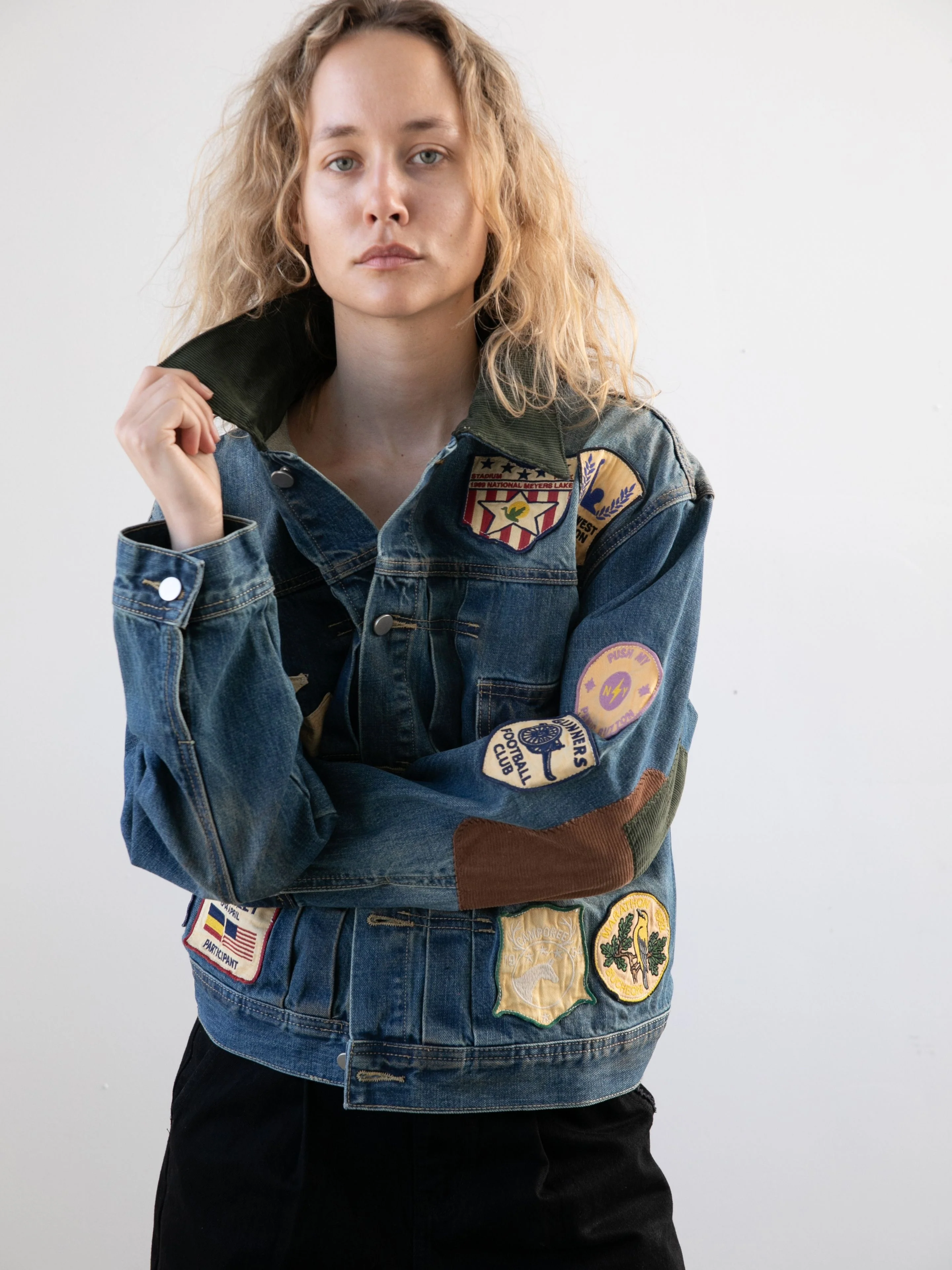 Denim Patchwork Jacket - Image 2