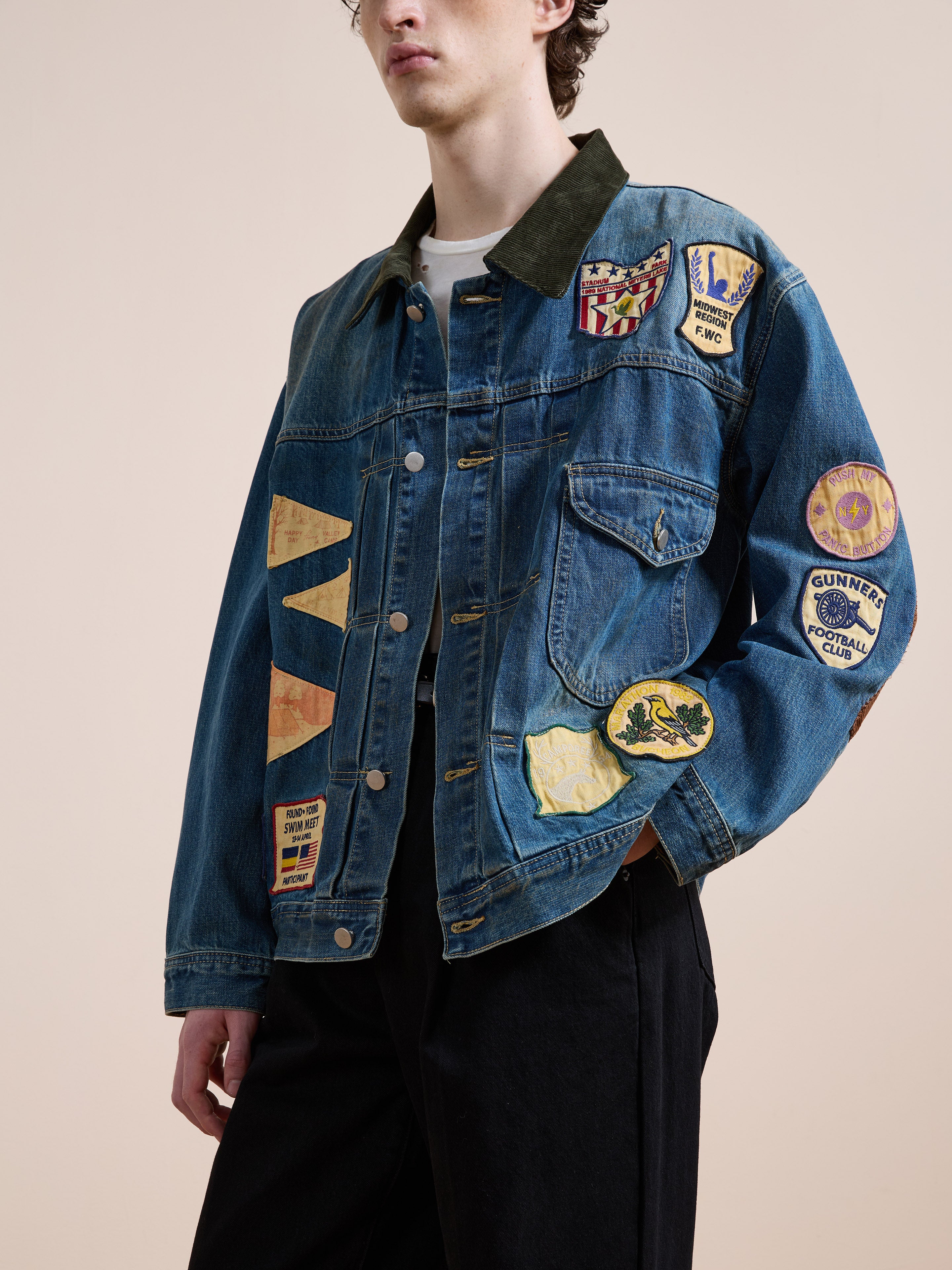 Denim Patchwork Jacket - Image 3