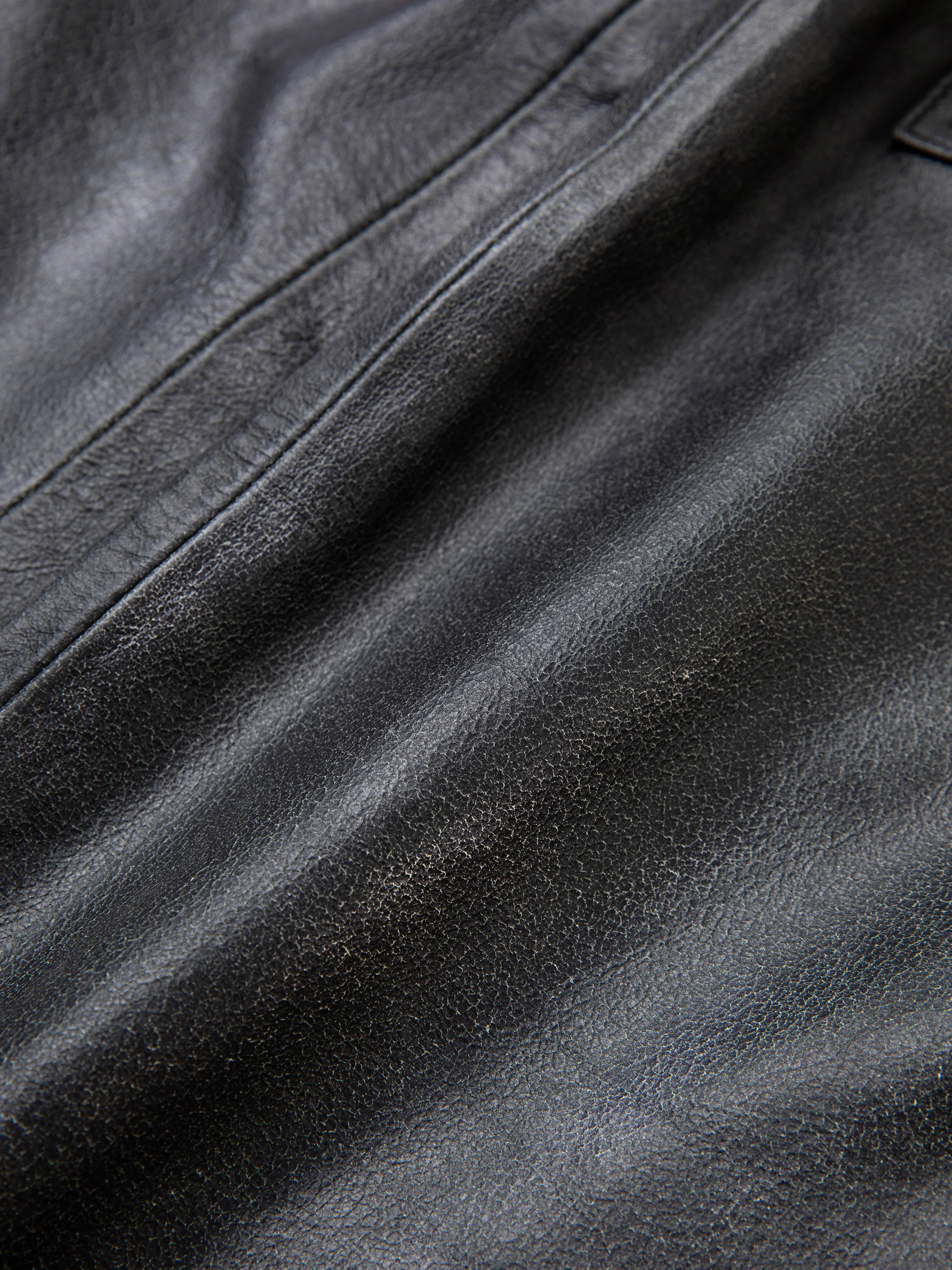 Distressed Genuine Leather Pocket Vest - Image 9