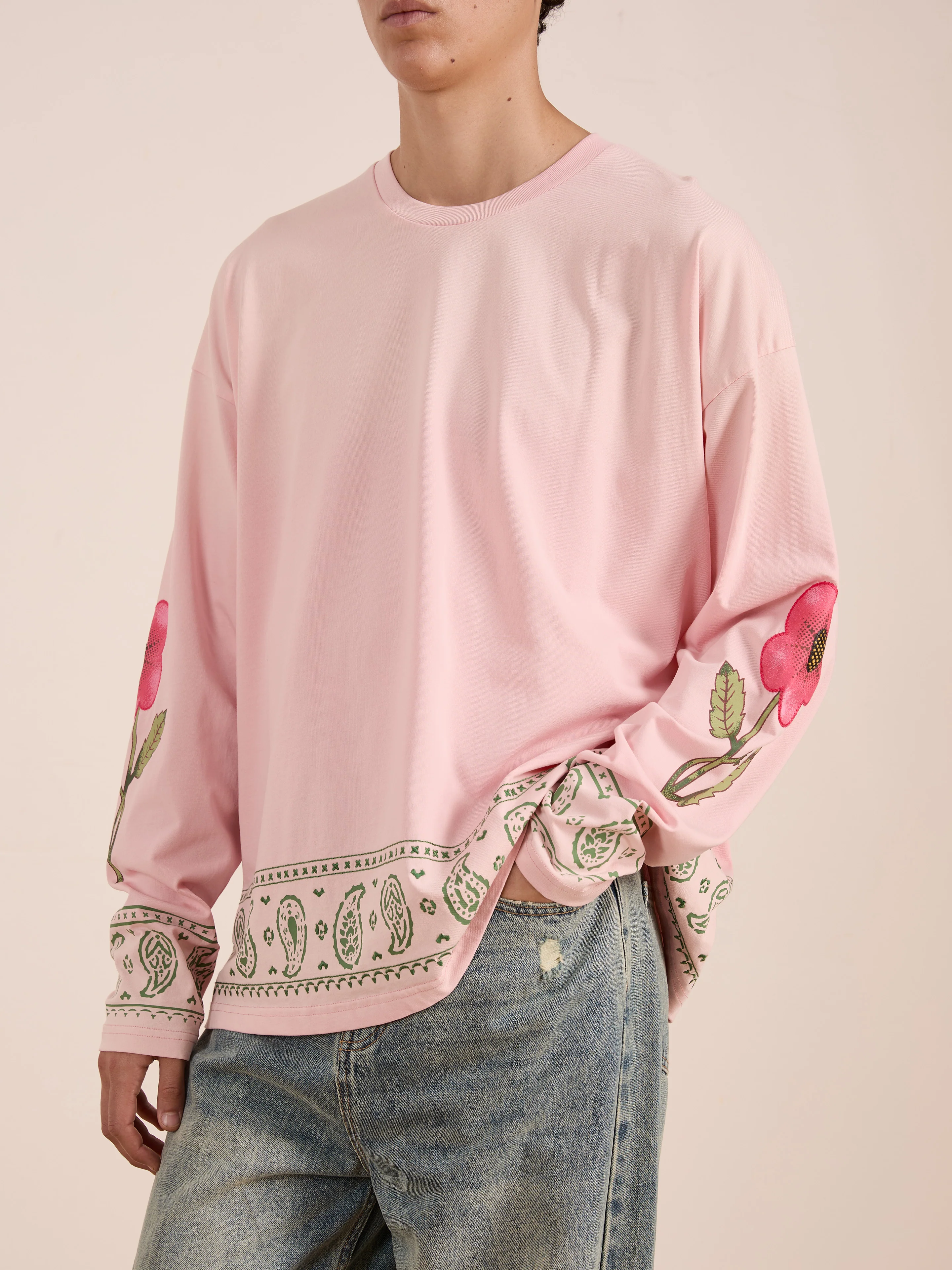 Garden Bloom Embroidered LS Tee - Image 2