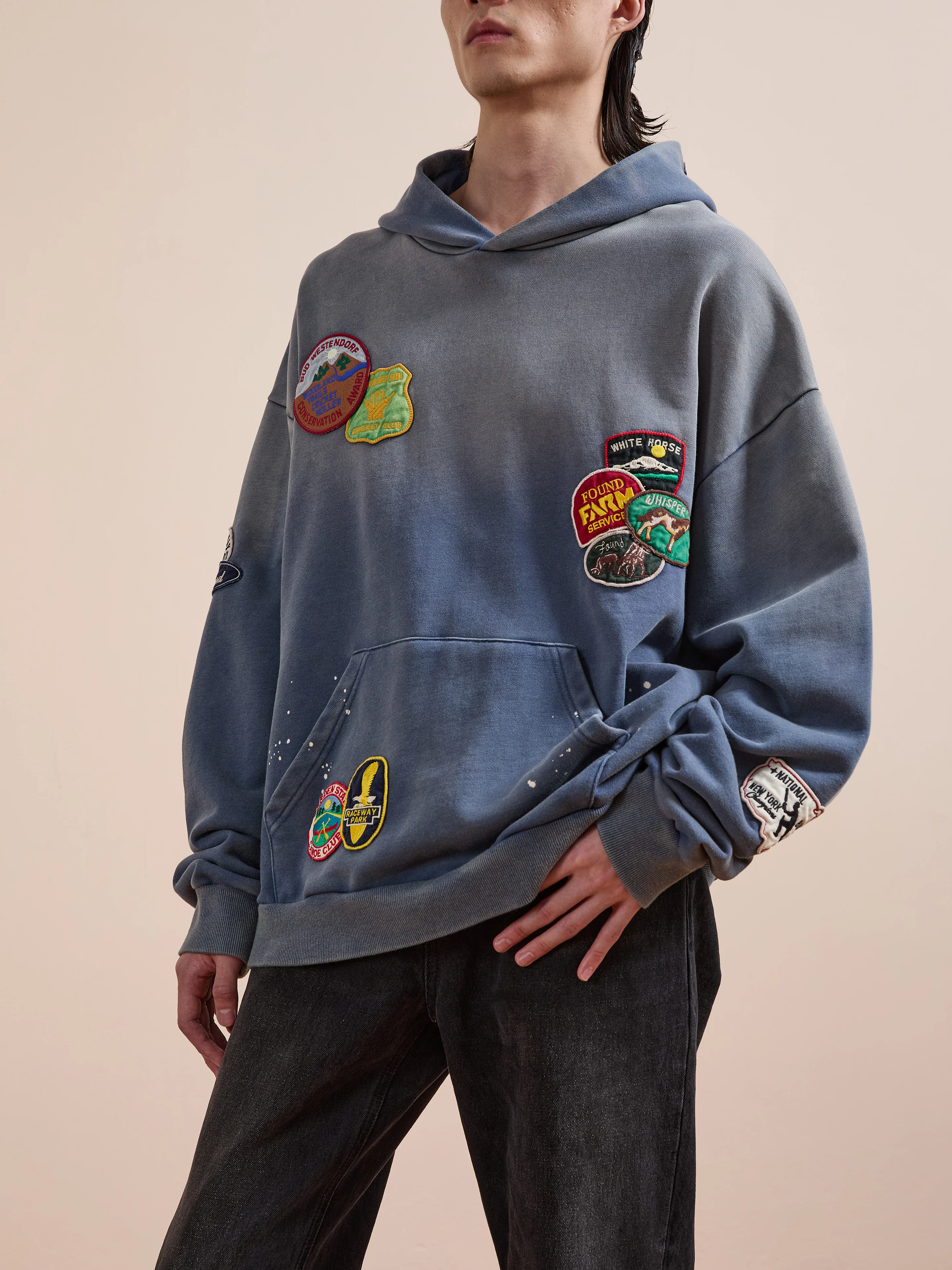 Distressed Patch Hoodie - Image 2