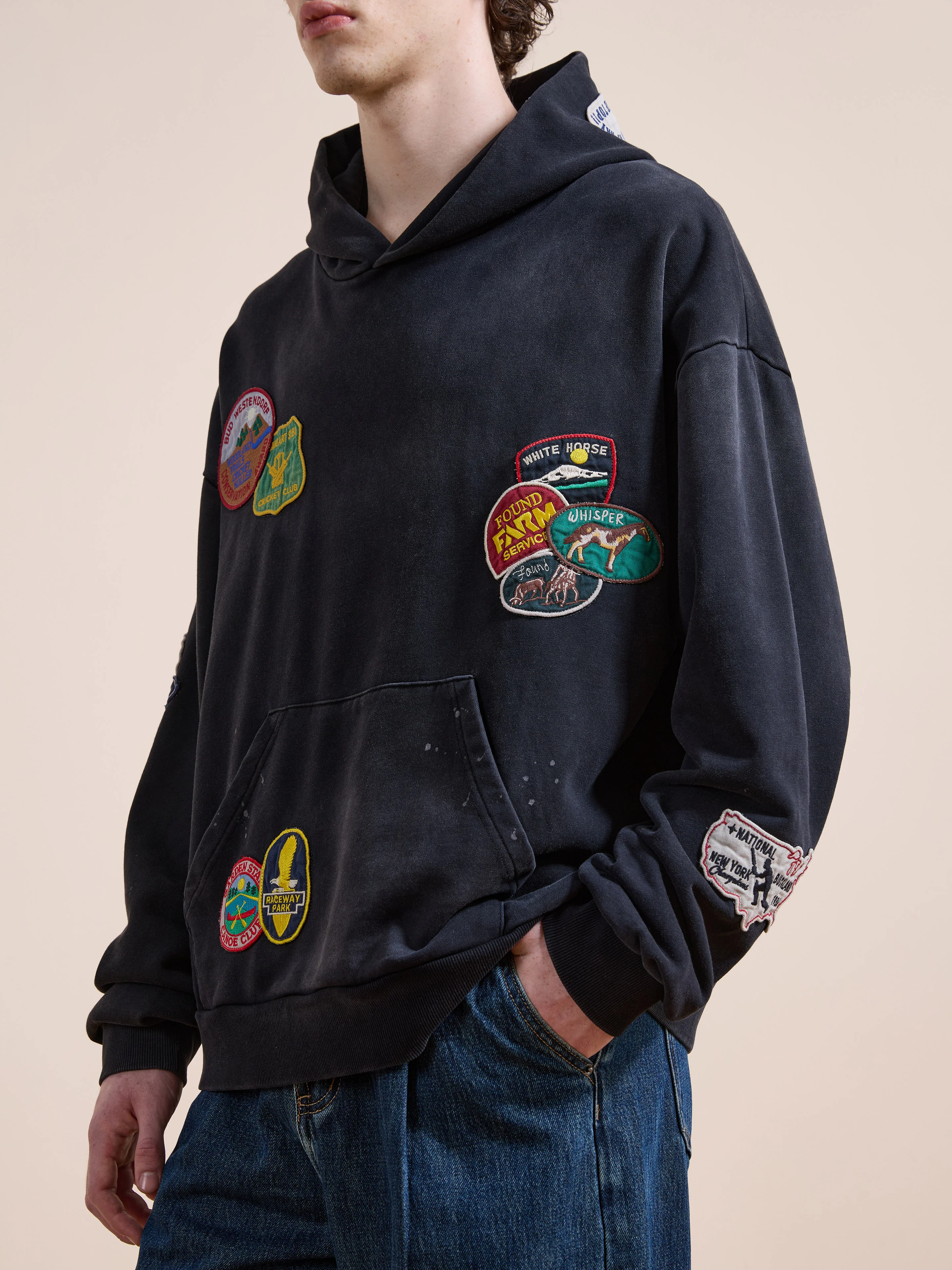 Distressed Patch Hoodie - Image 5