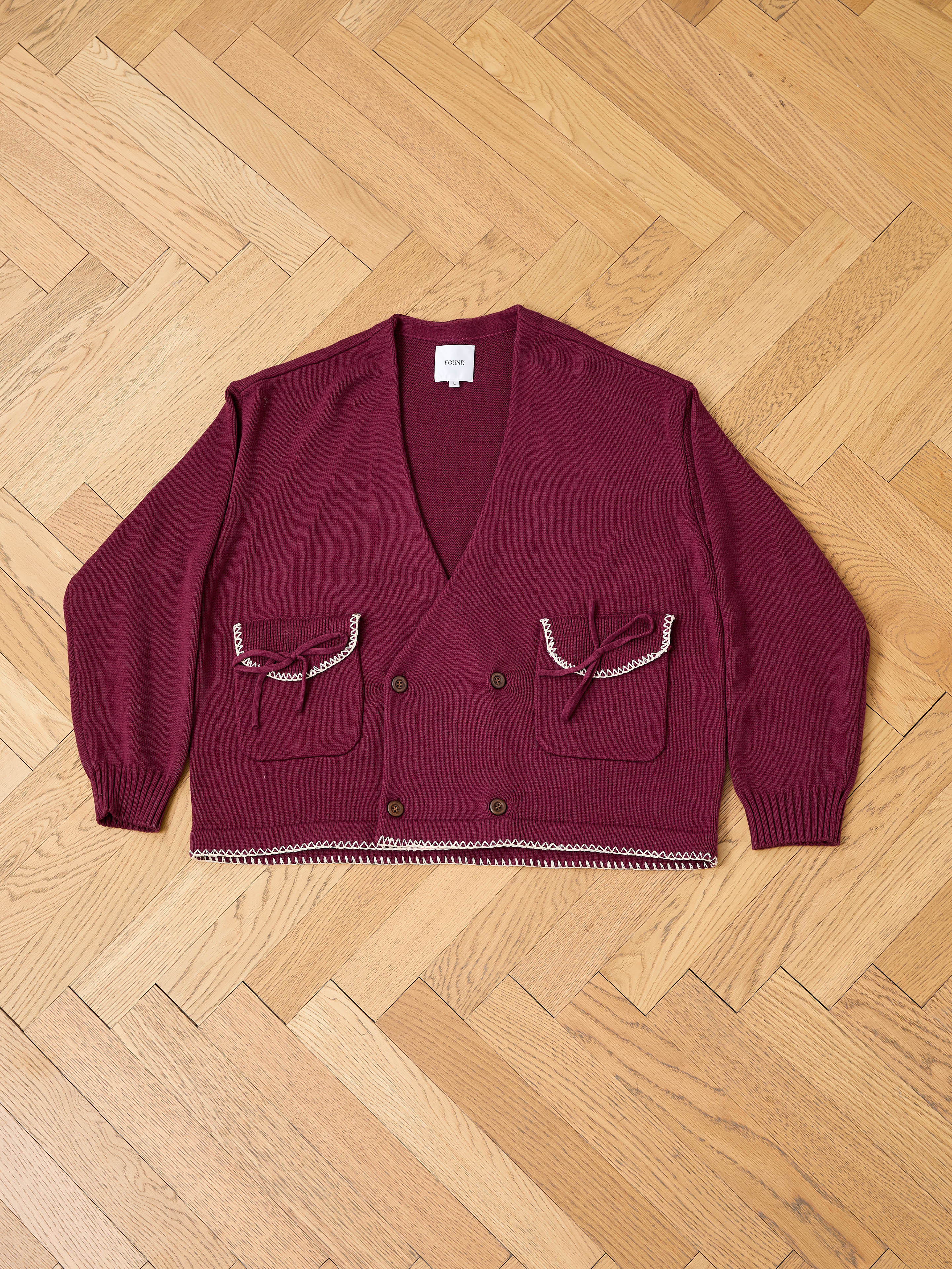 Double Breasted Bow Cardigan - Image 9