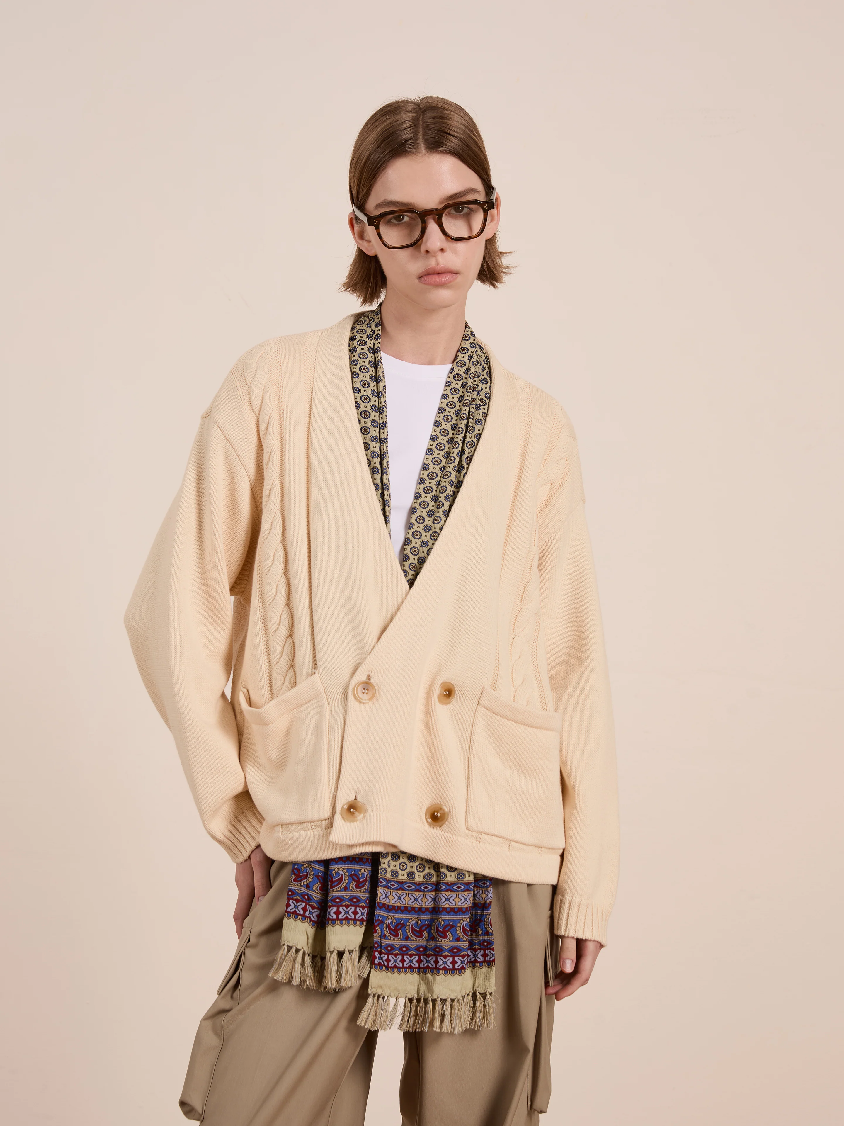 Double Breasted Knit Cardigan - Image 8