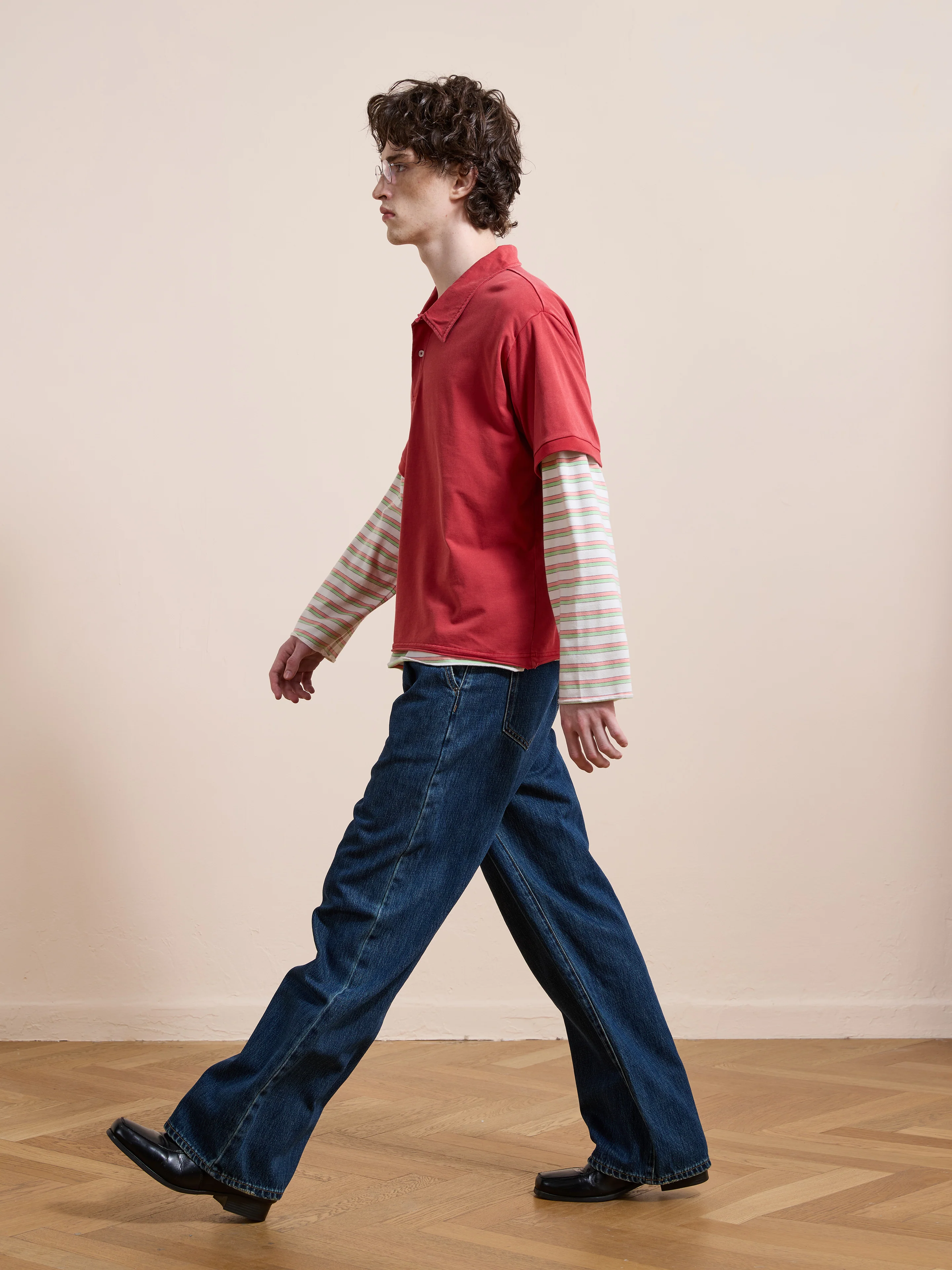 Double Layer Stripe Polo - Image 14