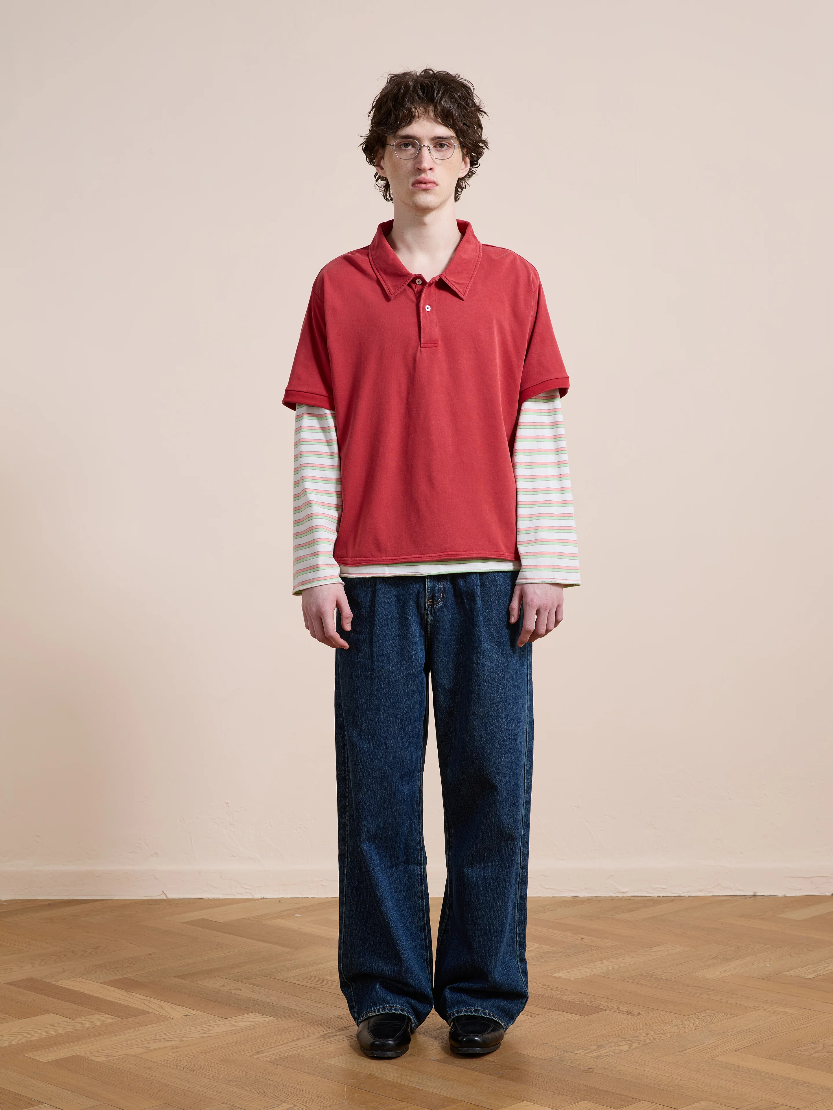 Double Layer Stripe Polo - Image 3