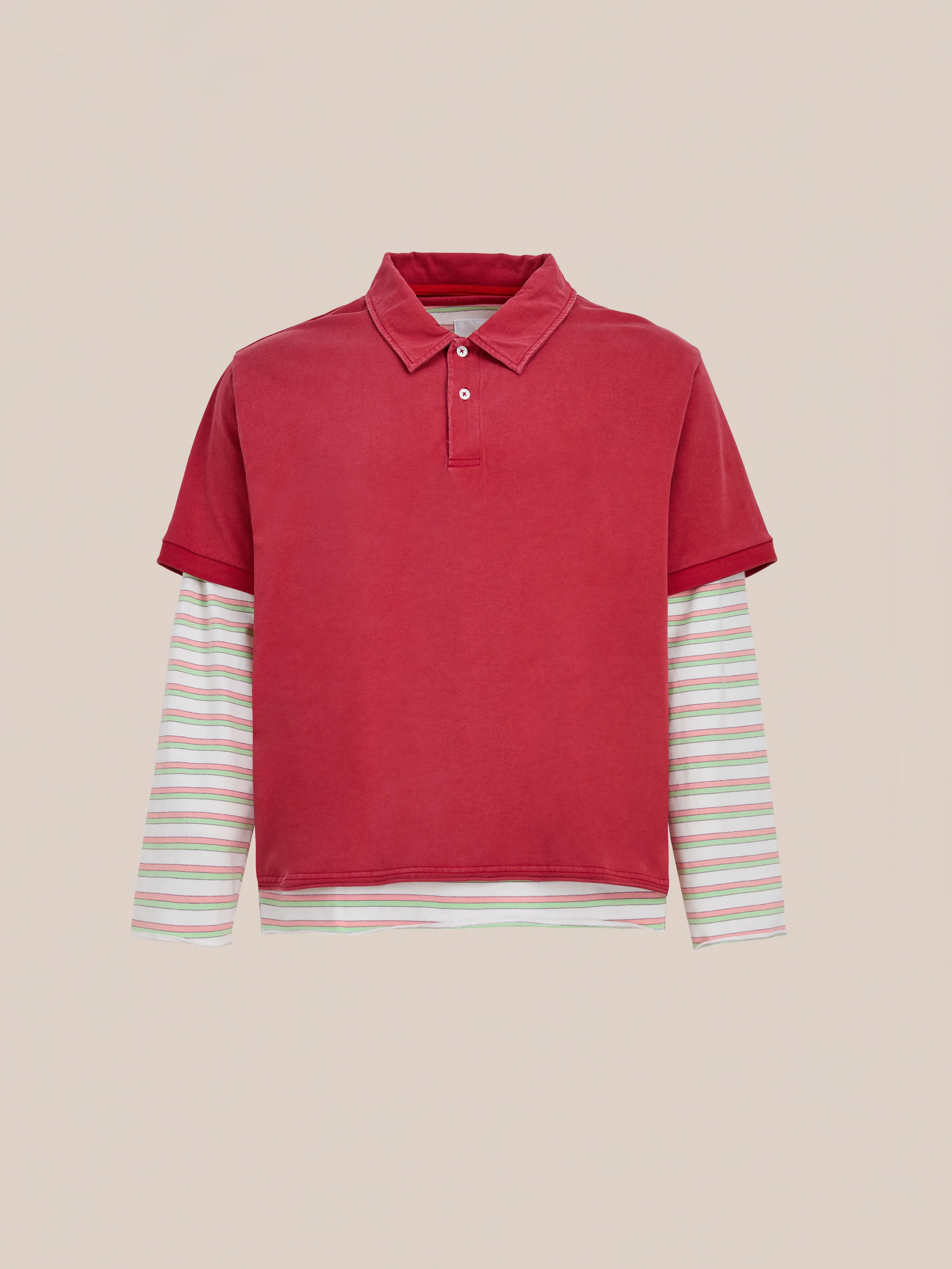 Double Layer Stripe Polo - Image 4