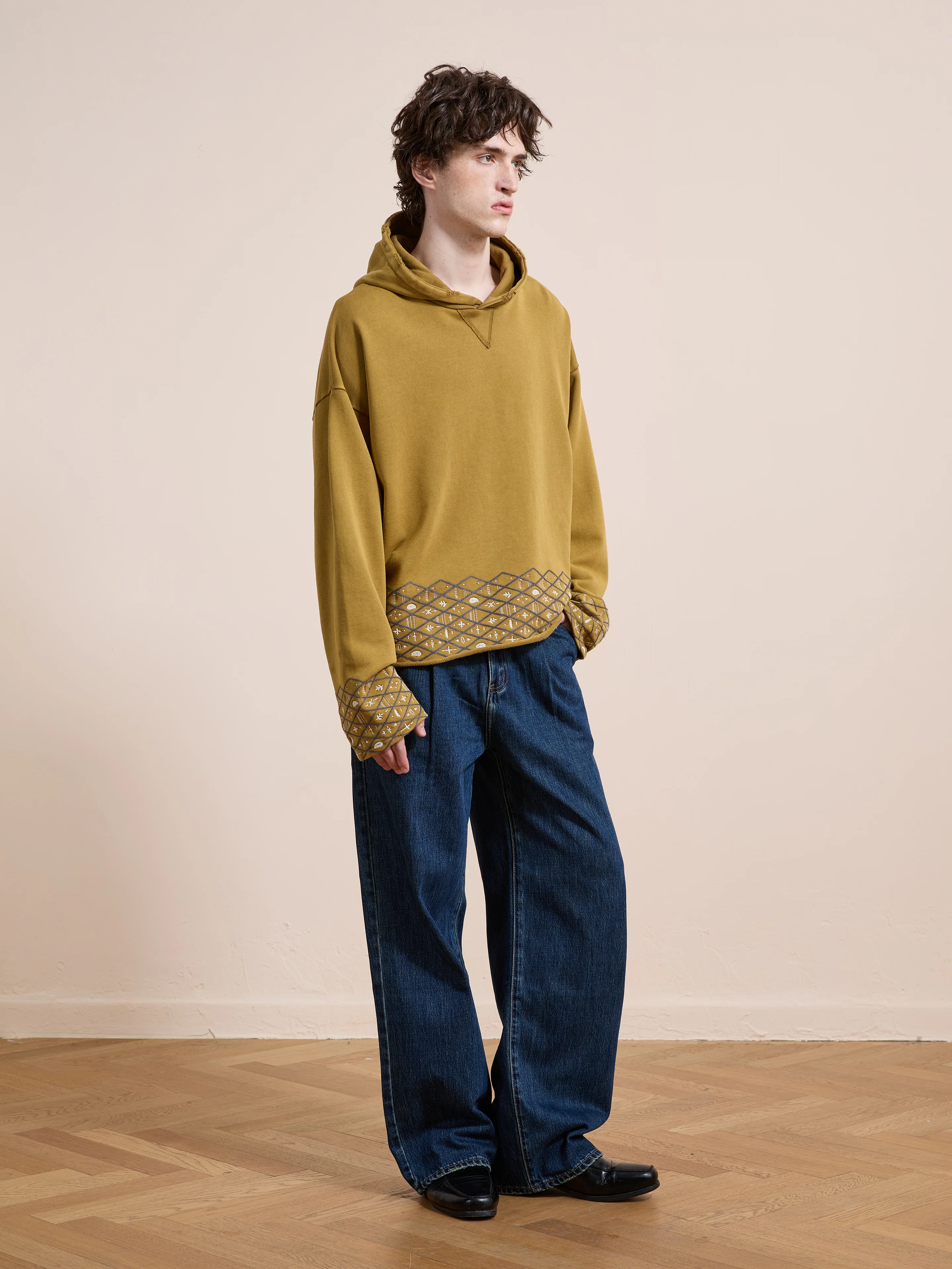 Embroidered Border Hoodie - Image 11