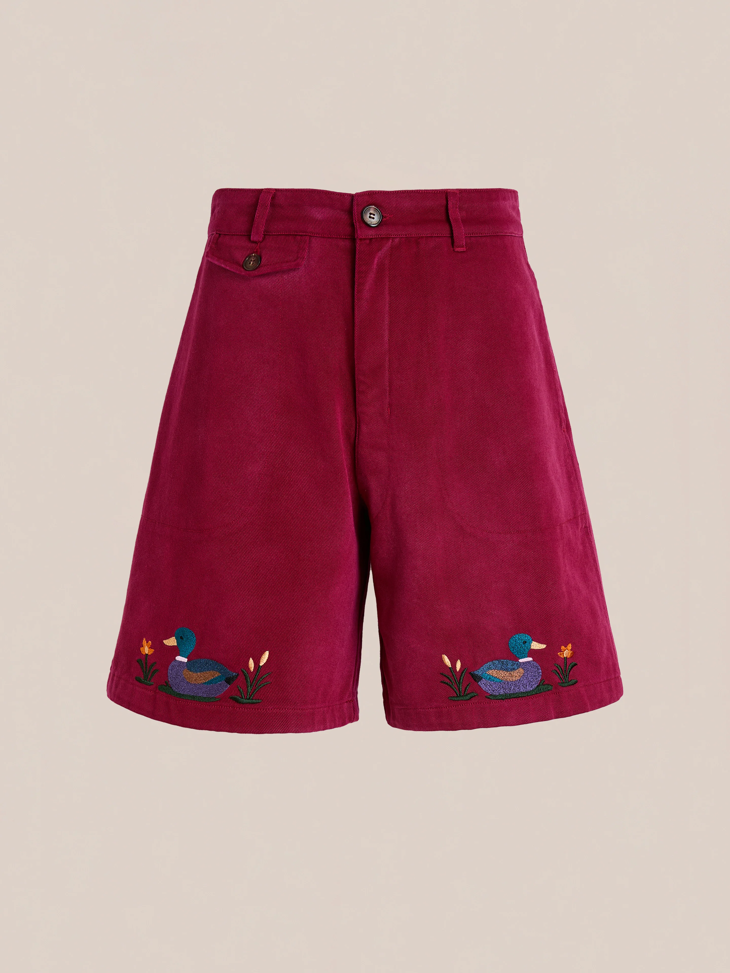 Embroidered Duck Shorts
