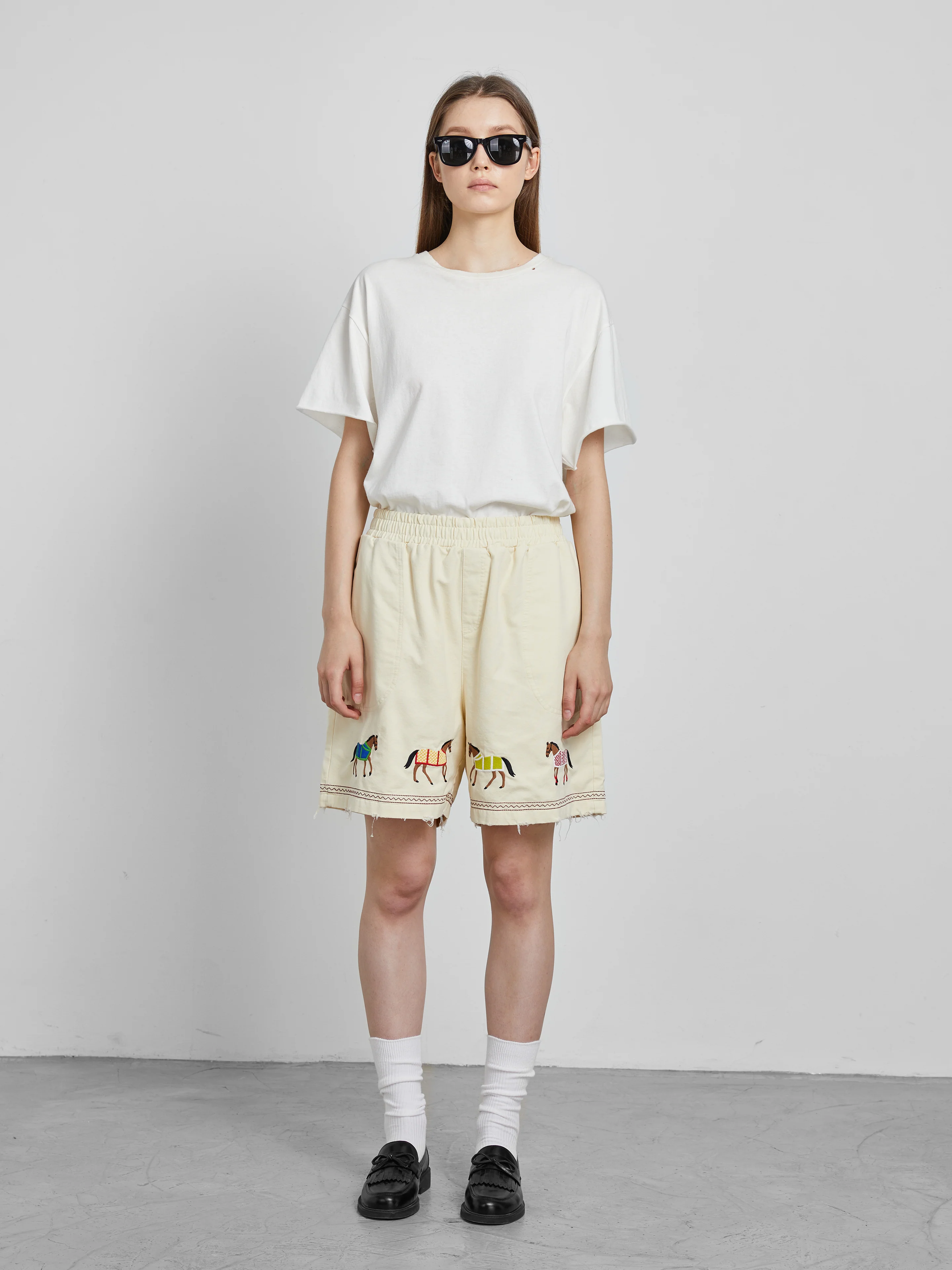 Embroidered Horse Shorts - Image 13