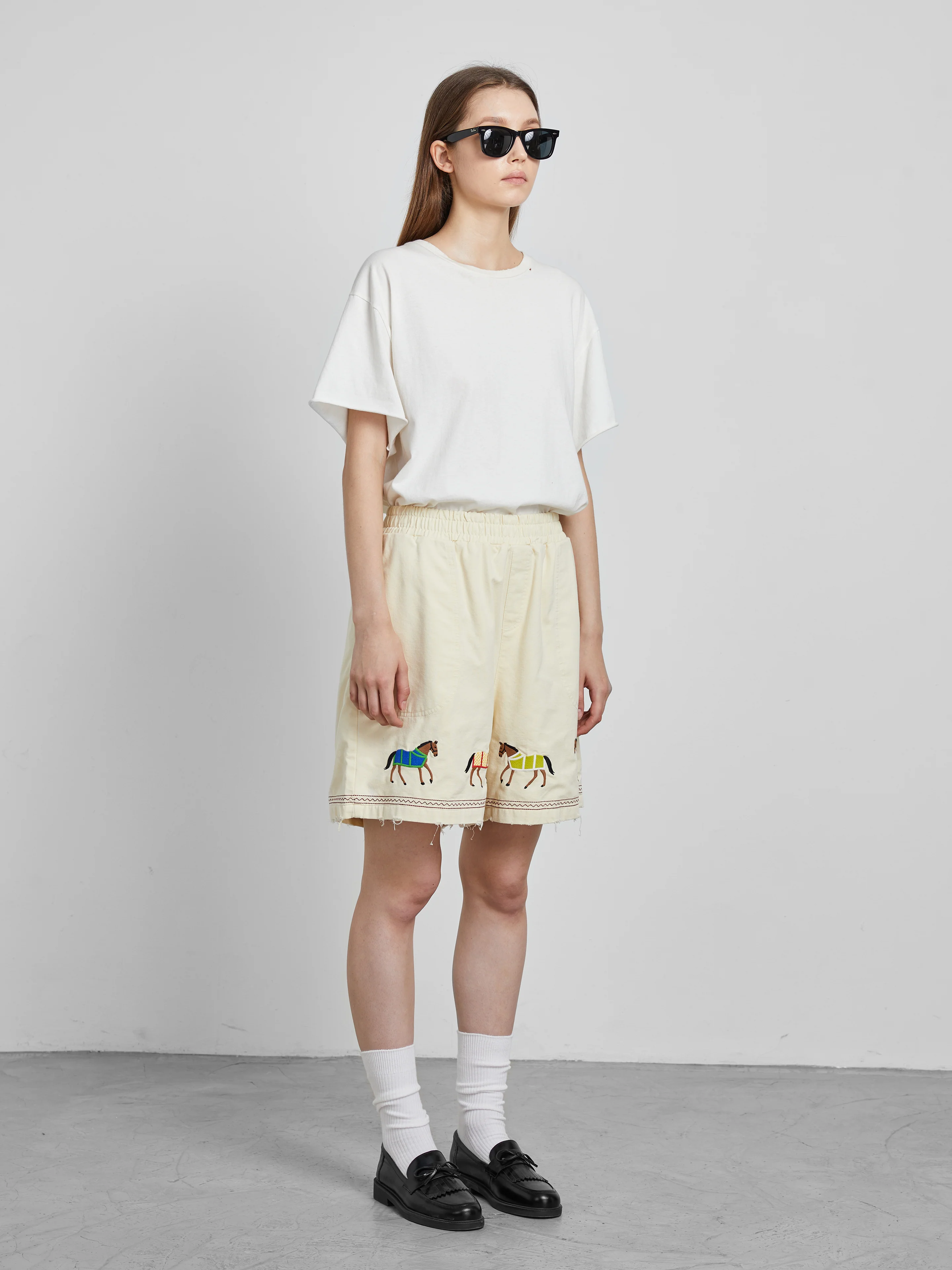 Embroidered Horse Shorts - Image 15