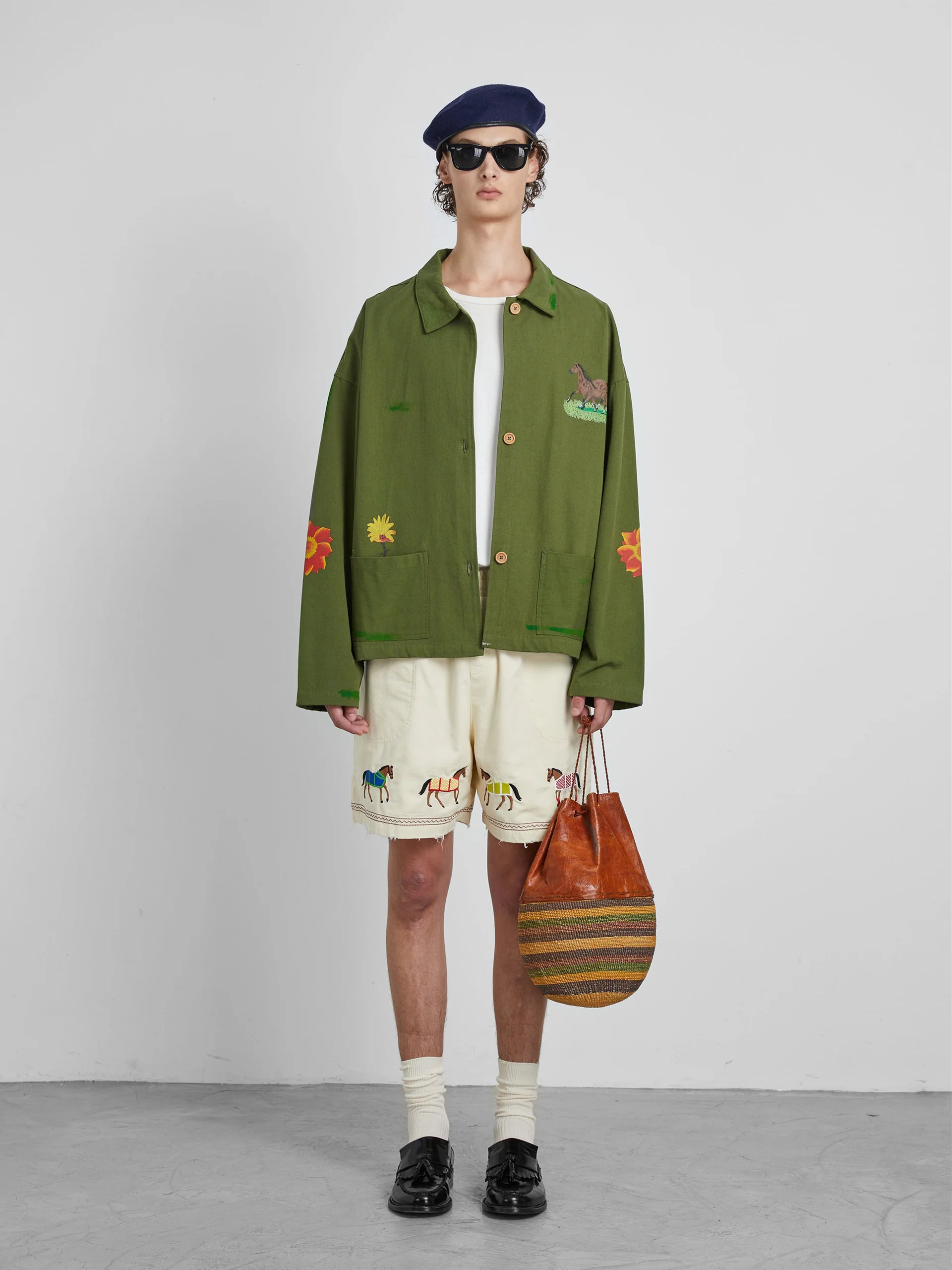 Embroidered Horse Shorts - Image 8