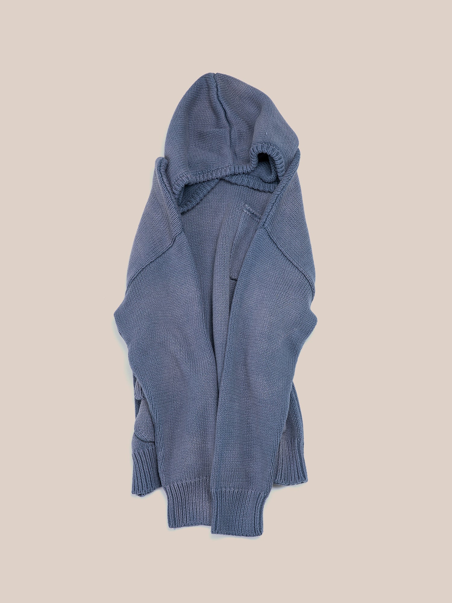 Faded Knit Pocket Hoodie - Image 12