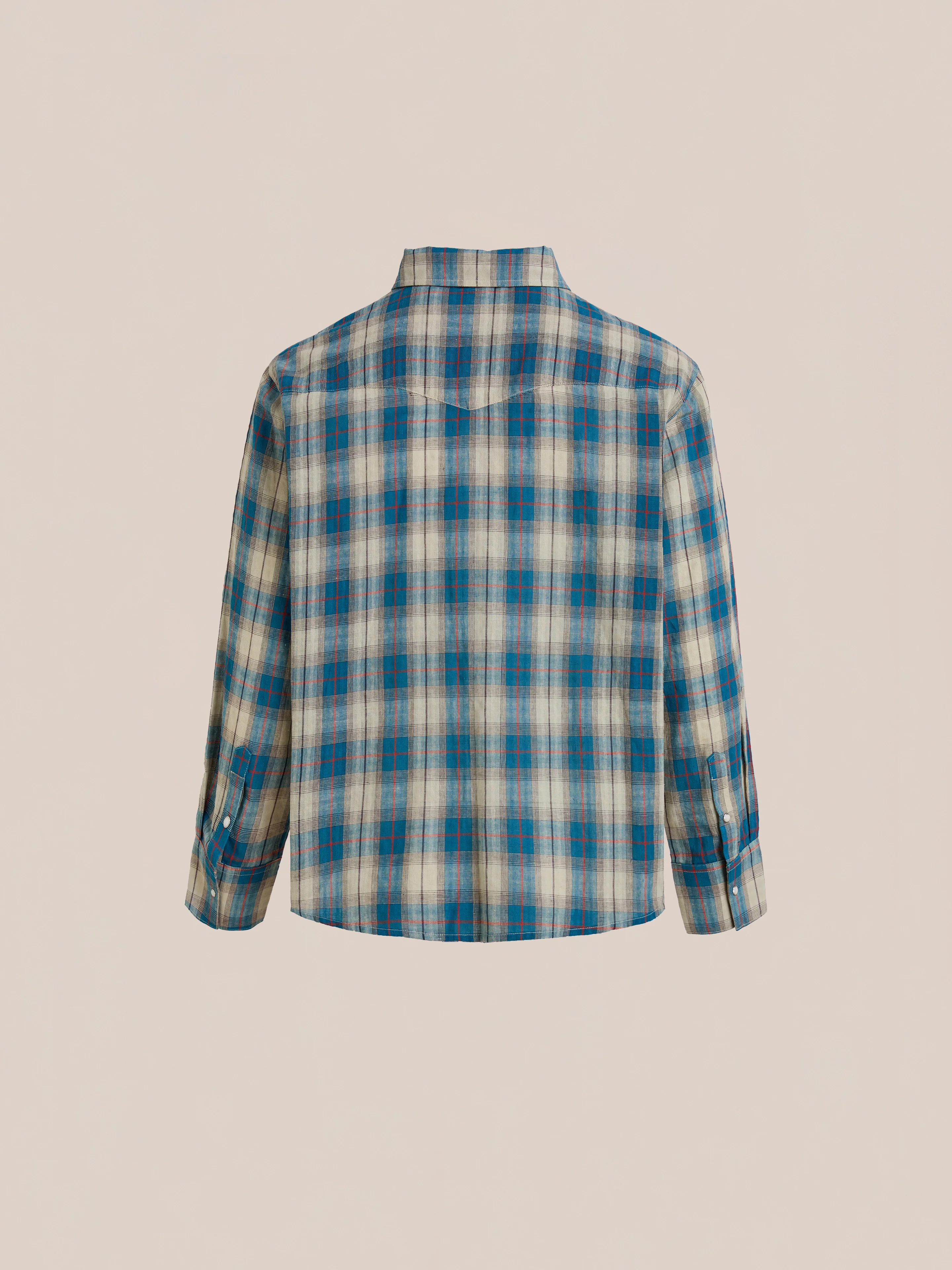 Western Plaid Snap Button Shirt - Image 6