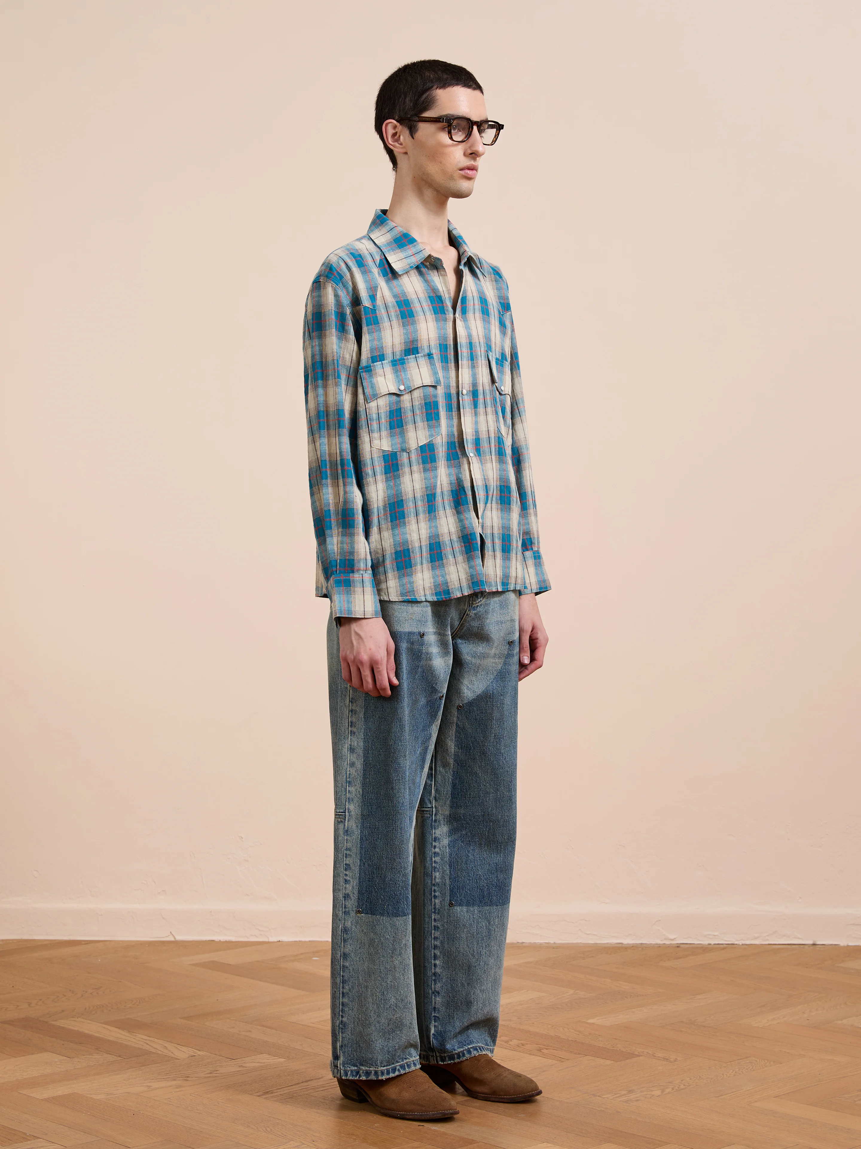 Western Plaid Snap Button Shirt - Image 8