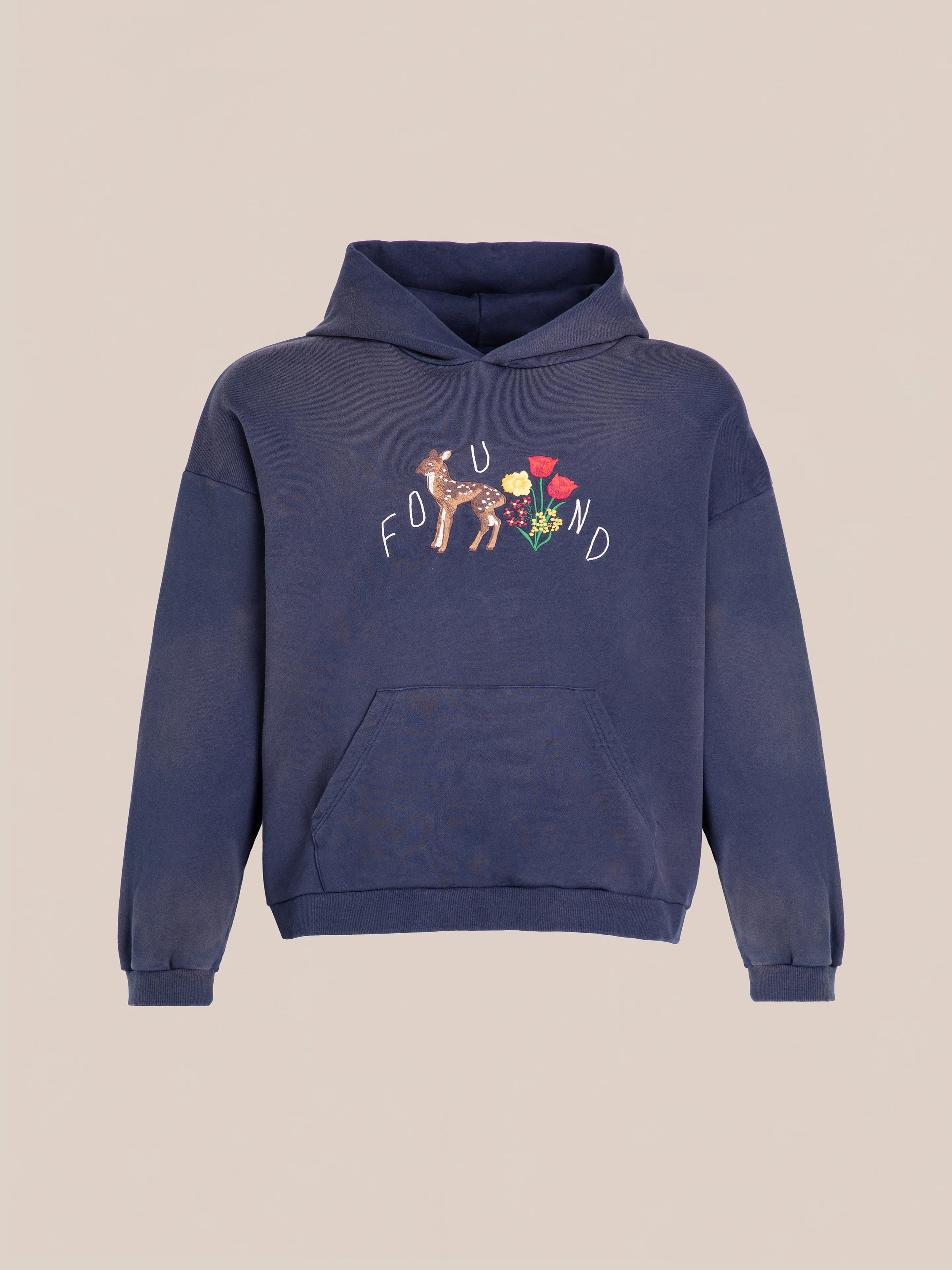Floral Embroidered Deer Hoodie - Image 3