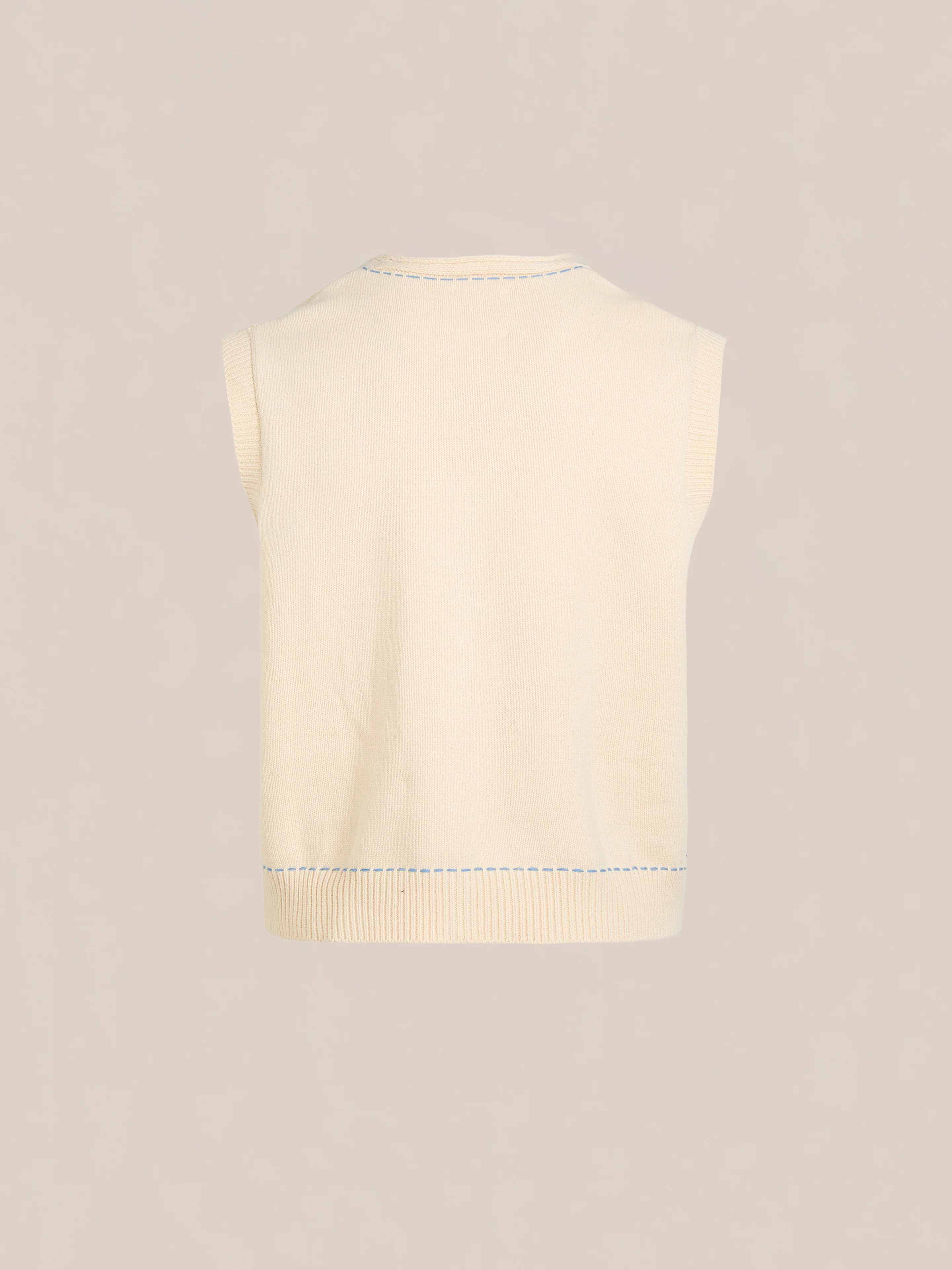 Floral Embroidered Knit Vest - Image 6