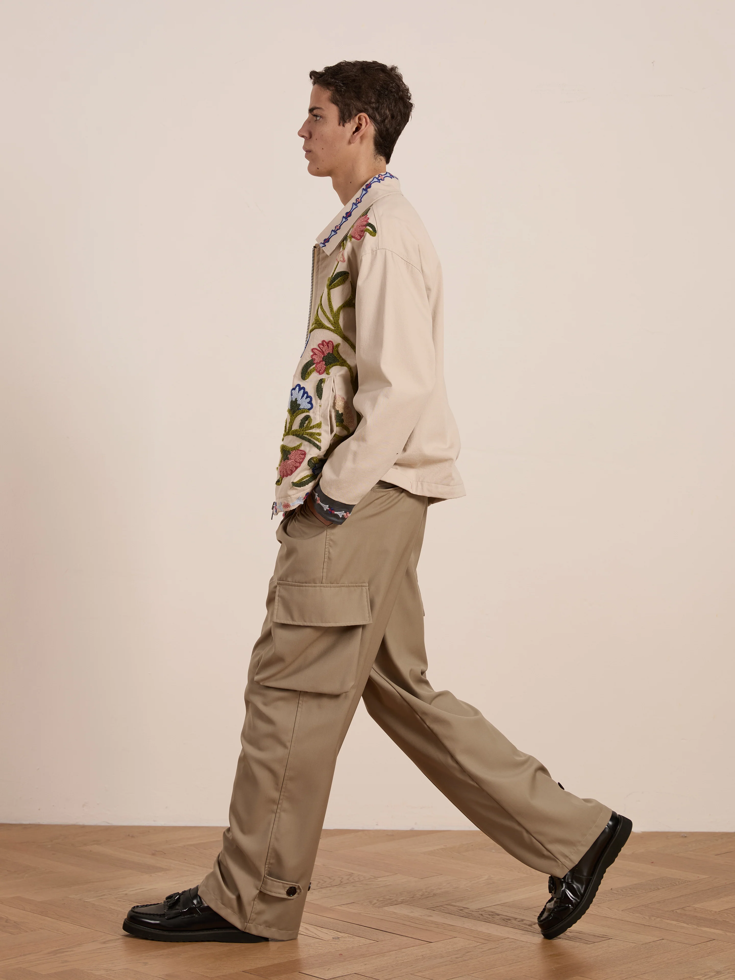 Floral Embroidered Work Jacket - Image 12