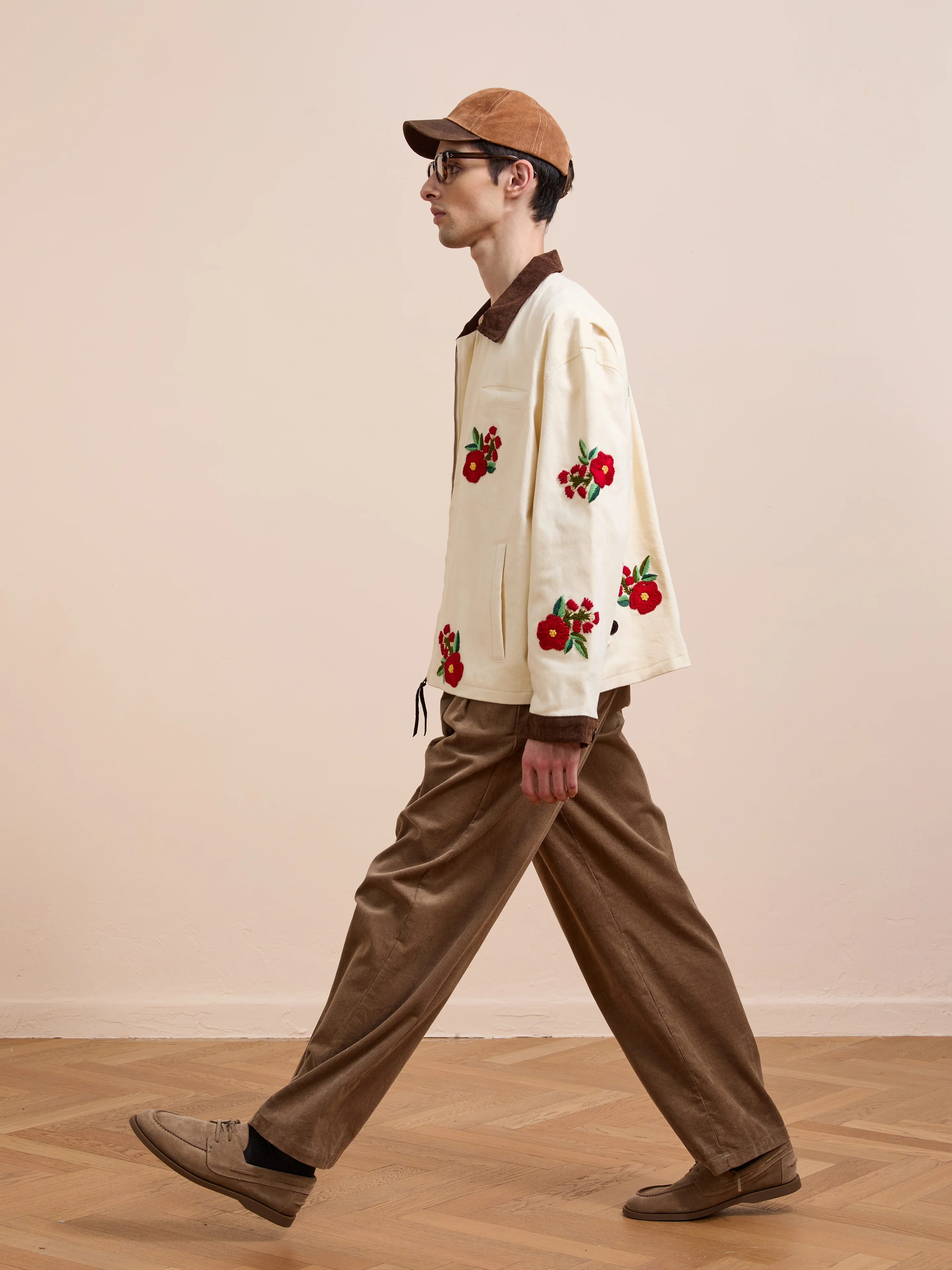 Floral Hand Embroidered Work Jacket - Image 11