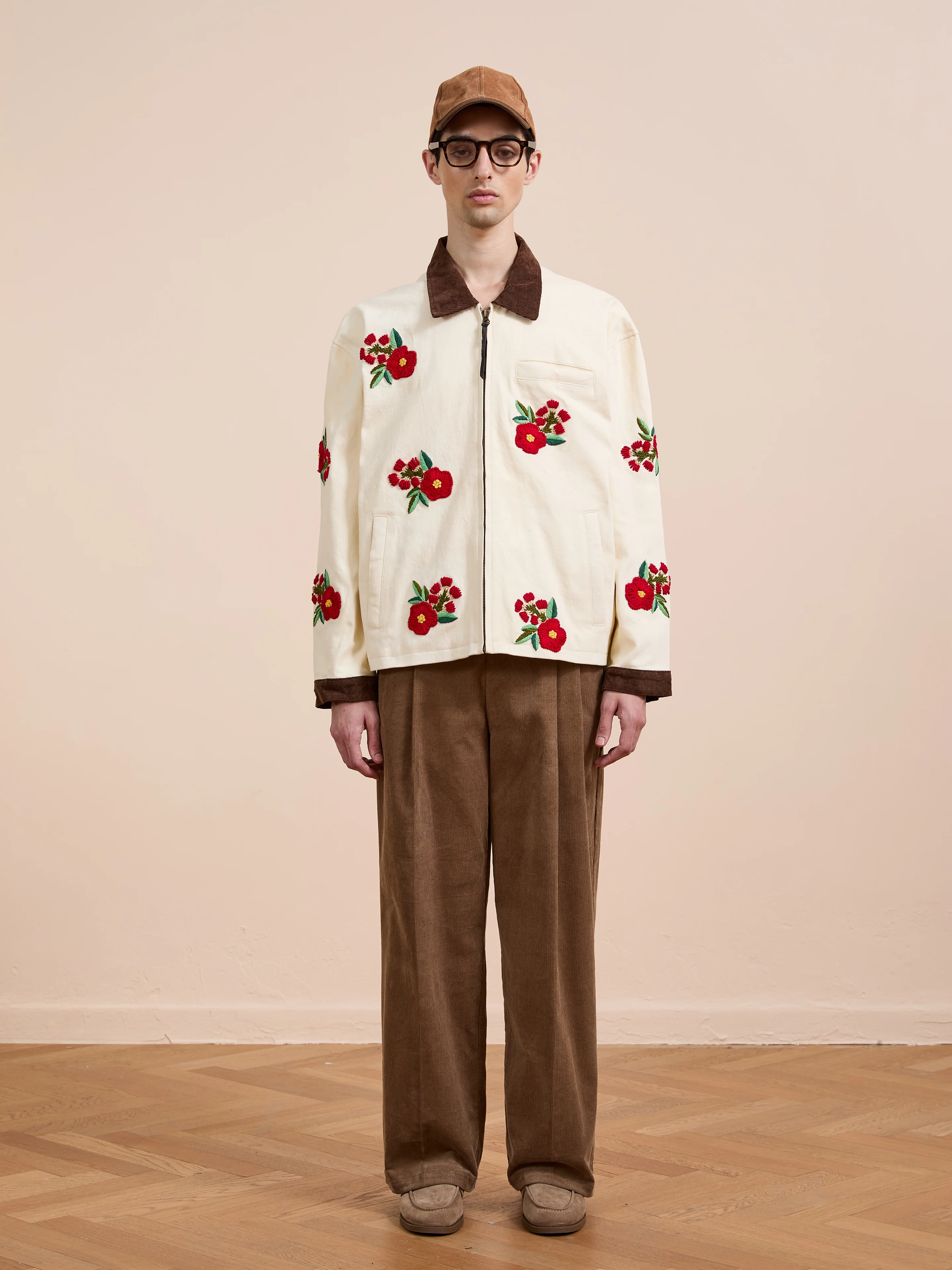 Floral Hand Embroidered Work Jacket - Image 12