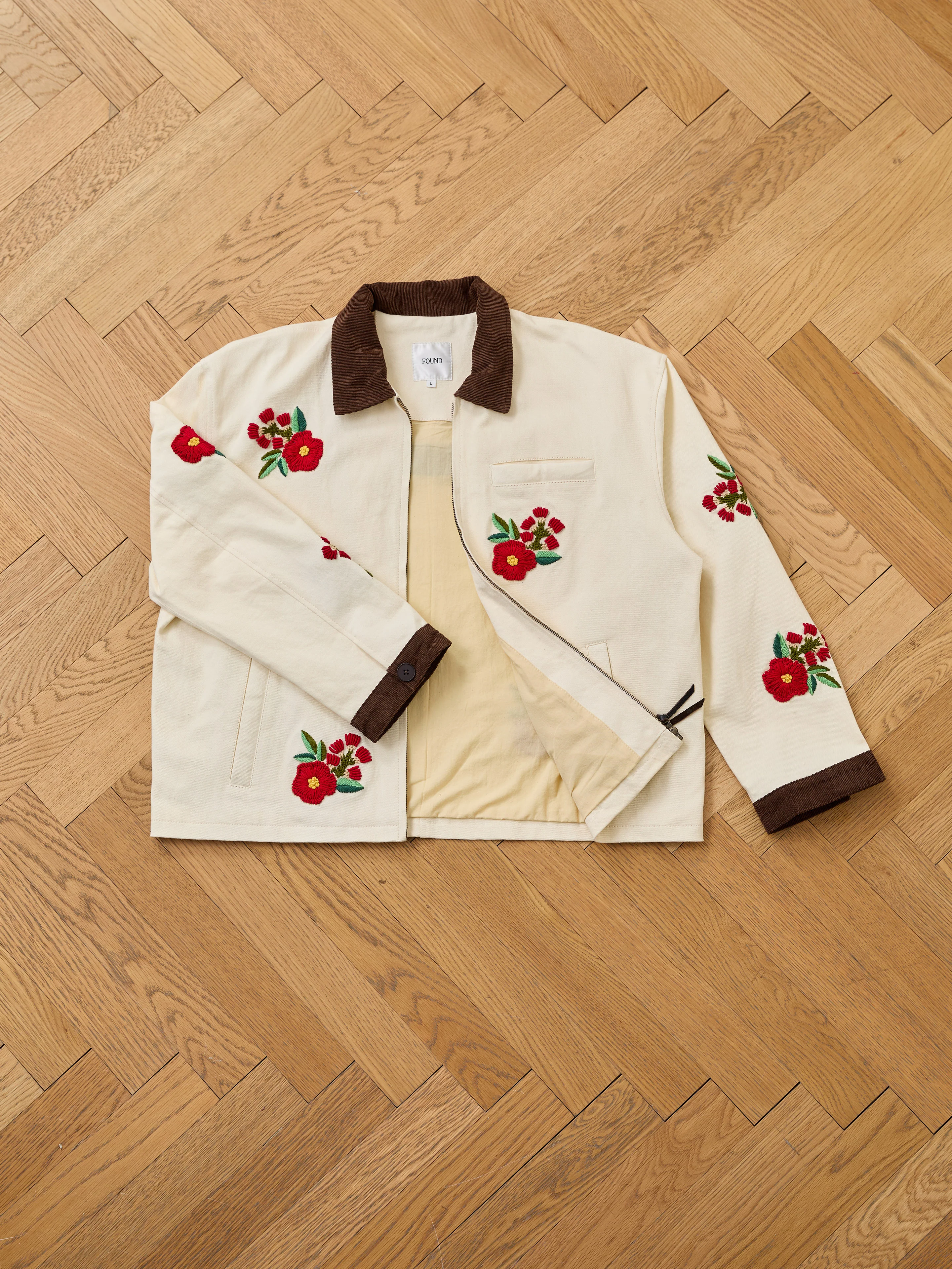 Floral Hand Embroidered Work Jacket - Image 15