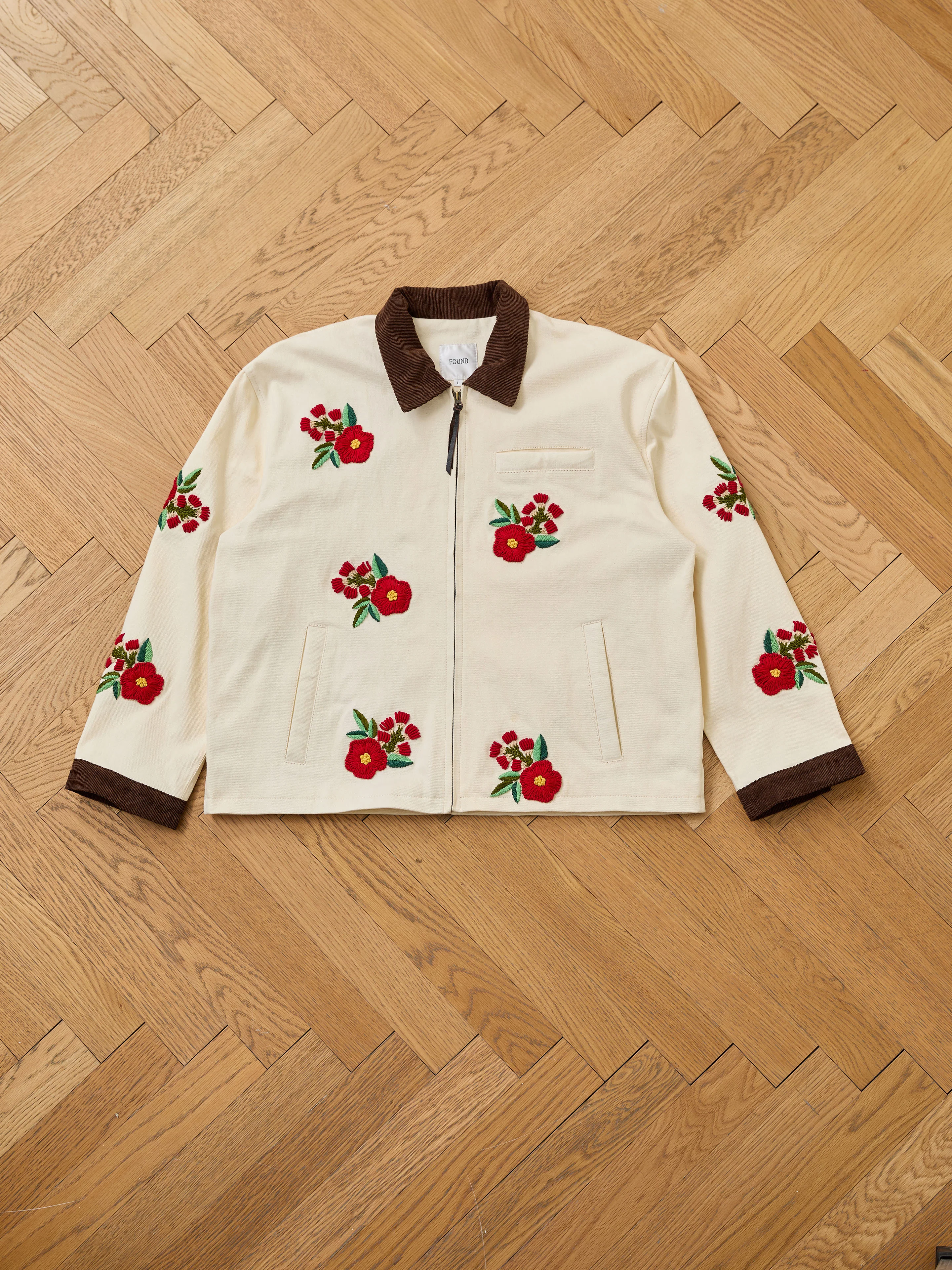 Floral Hand Embroidered Work Jacket - Image 16