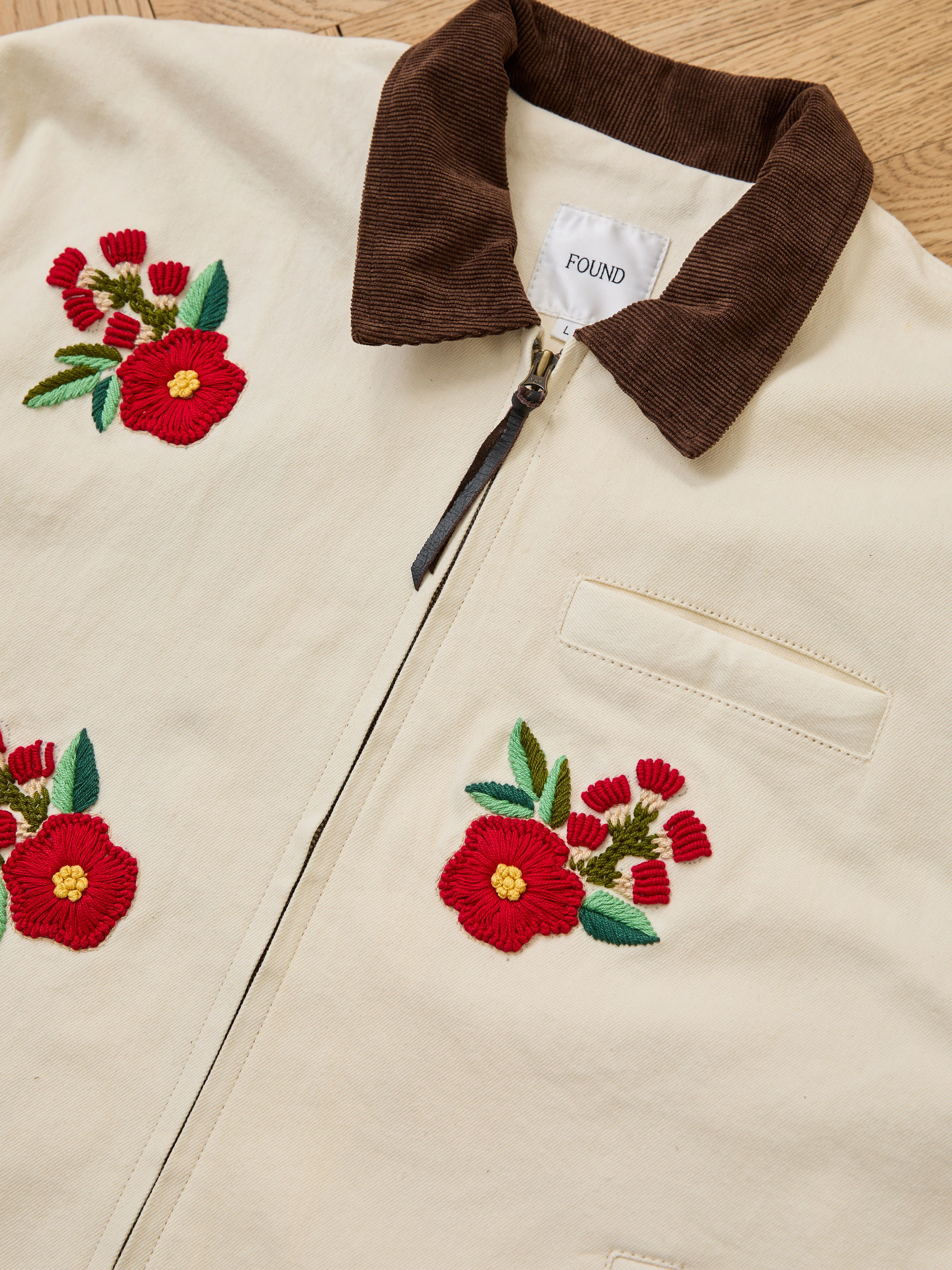 Floral Hand Embroidered Work Jacket - Image 4