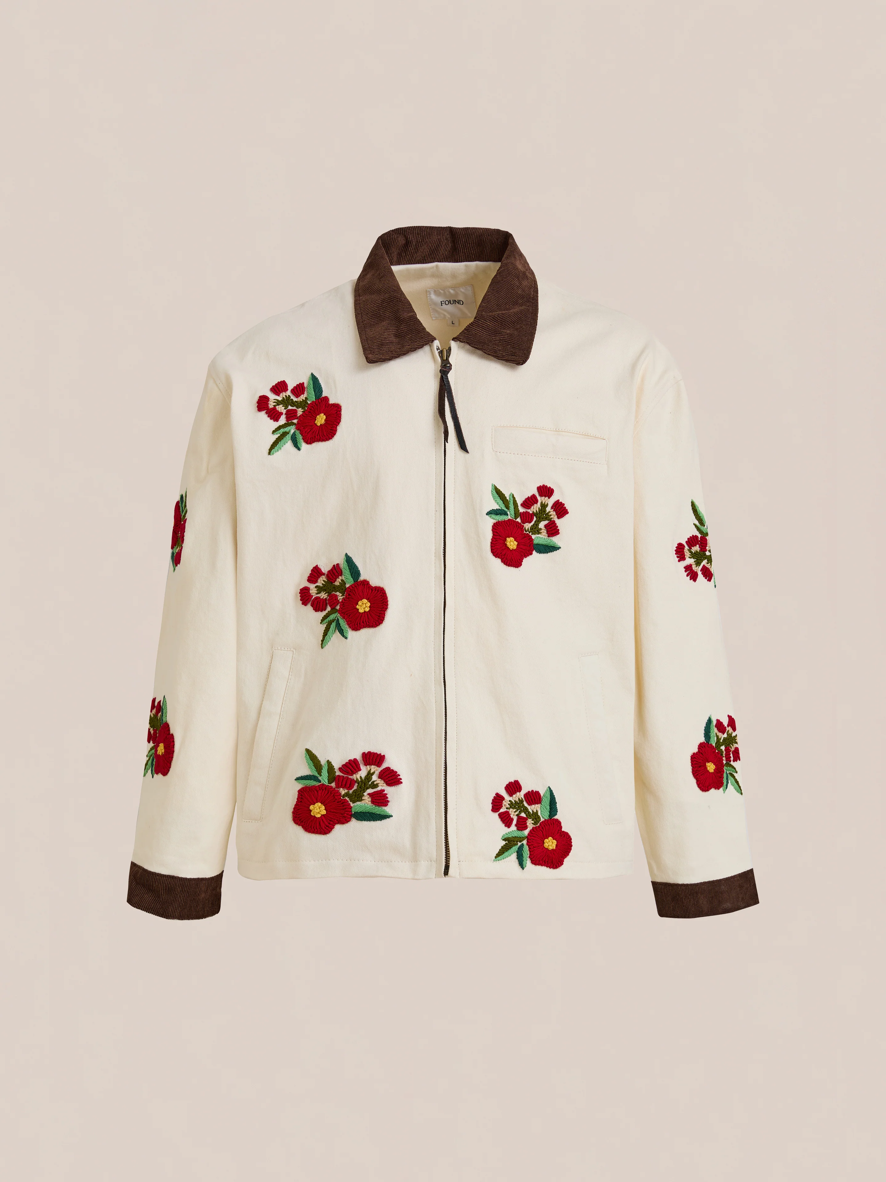 Floral Hand Embroidered Work Jacket - Image 8