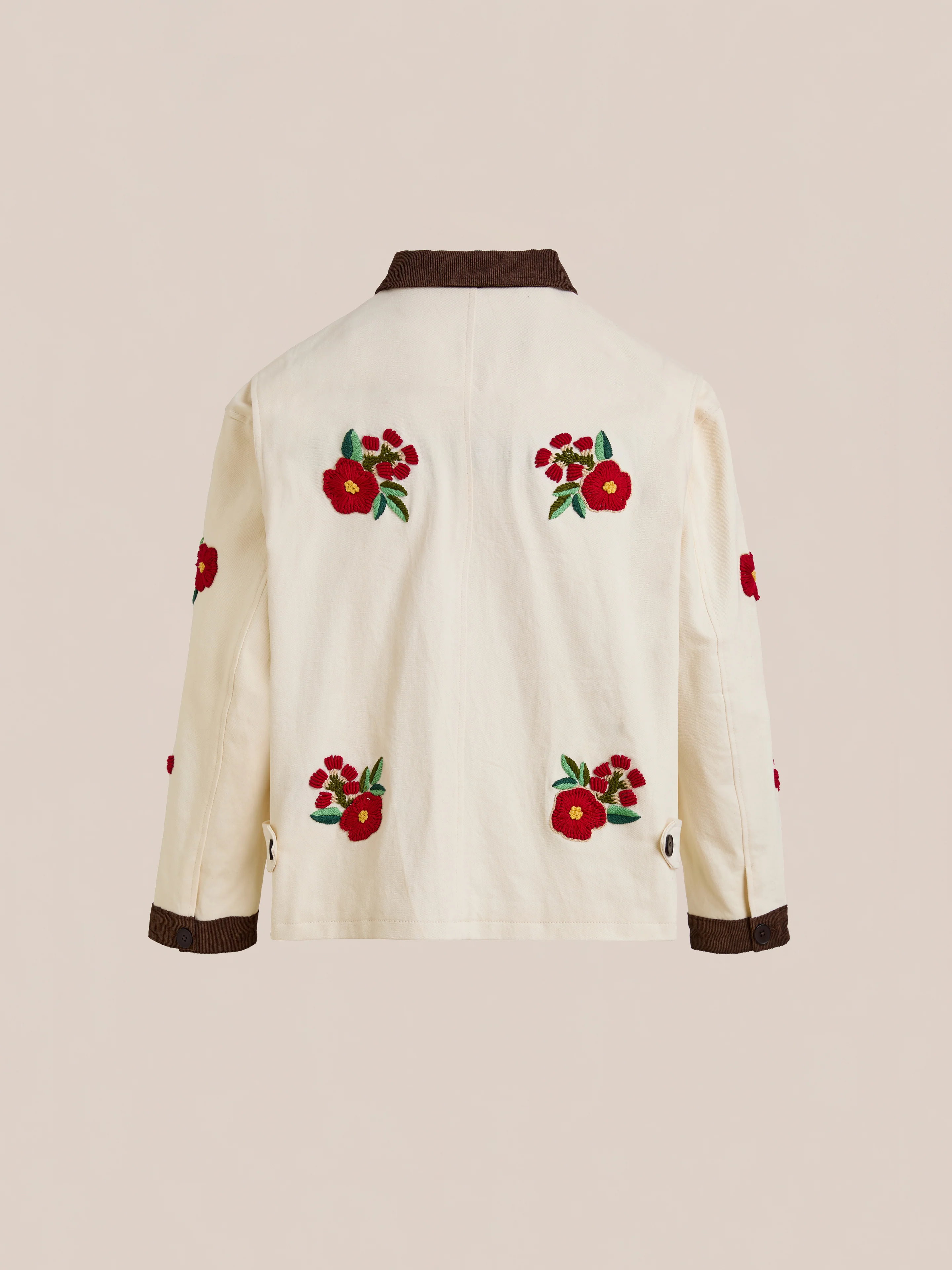 Floral Hand Embroidered Work Jacket - Image 9