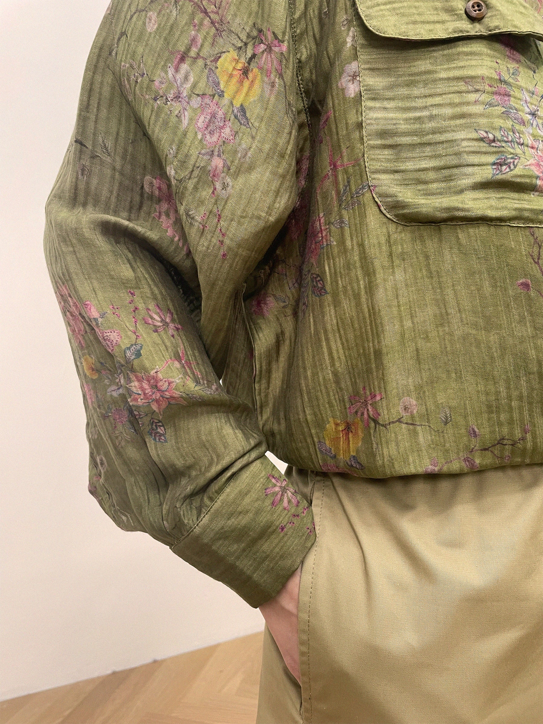 Floral Moss LS Camp Shirt - Image 9
