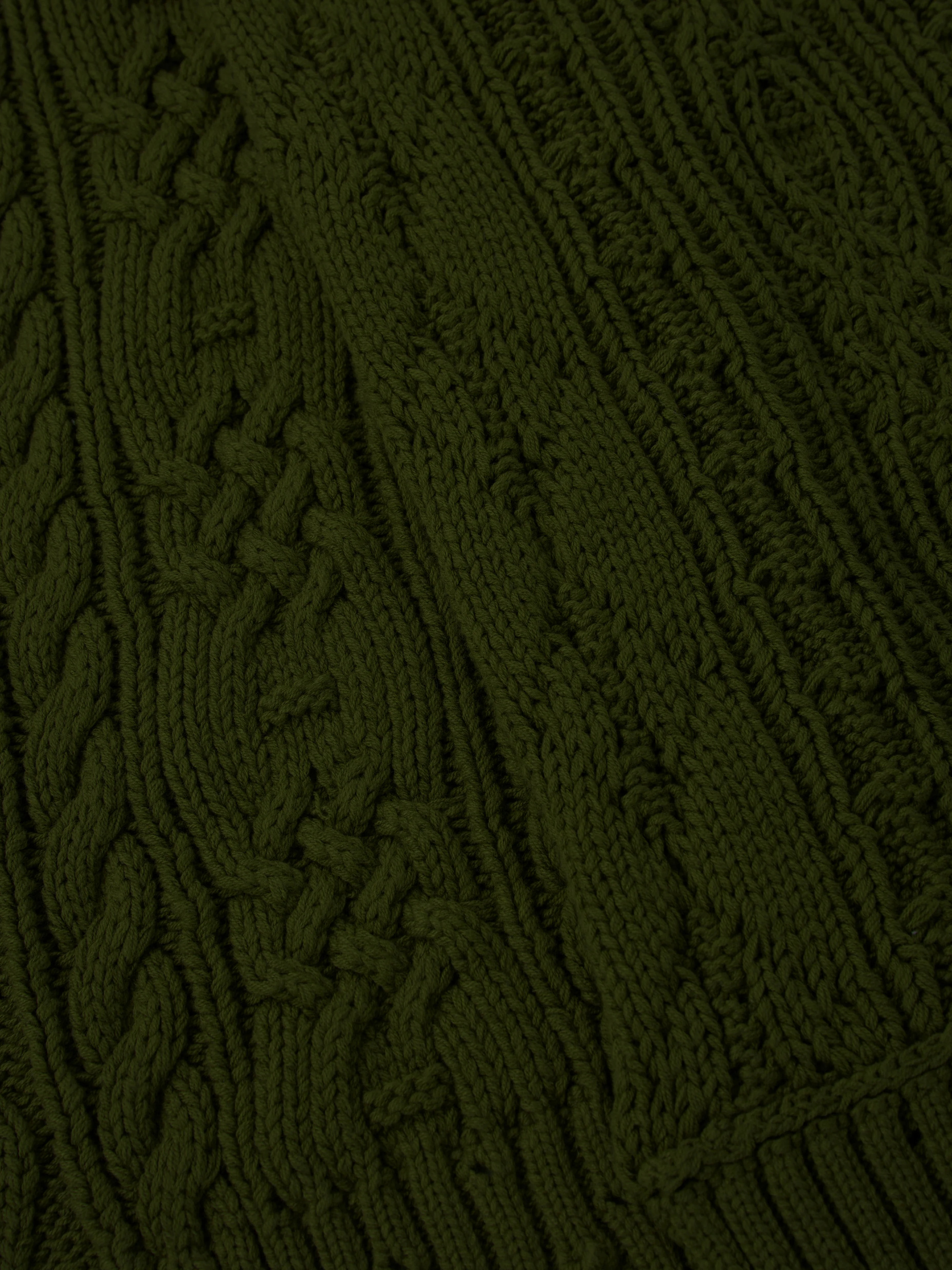 Forest Distressed Cable Knit Scarf - Image 4