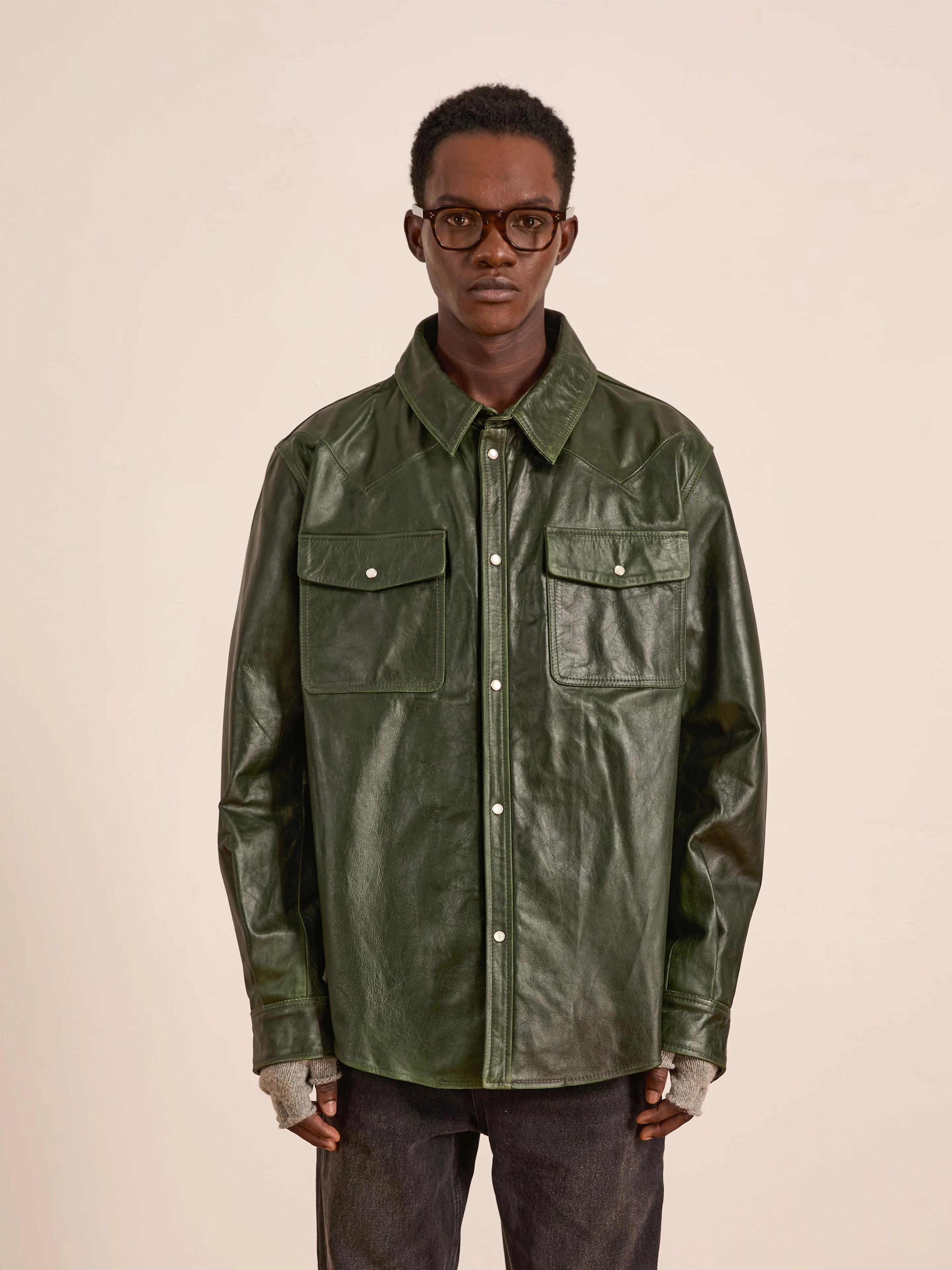 Forest Leather Western Shirt