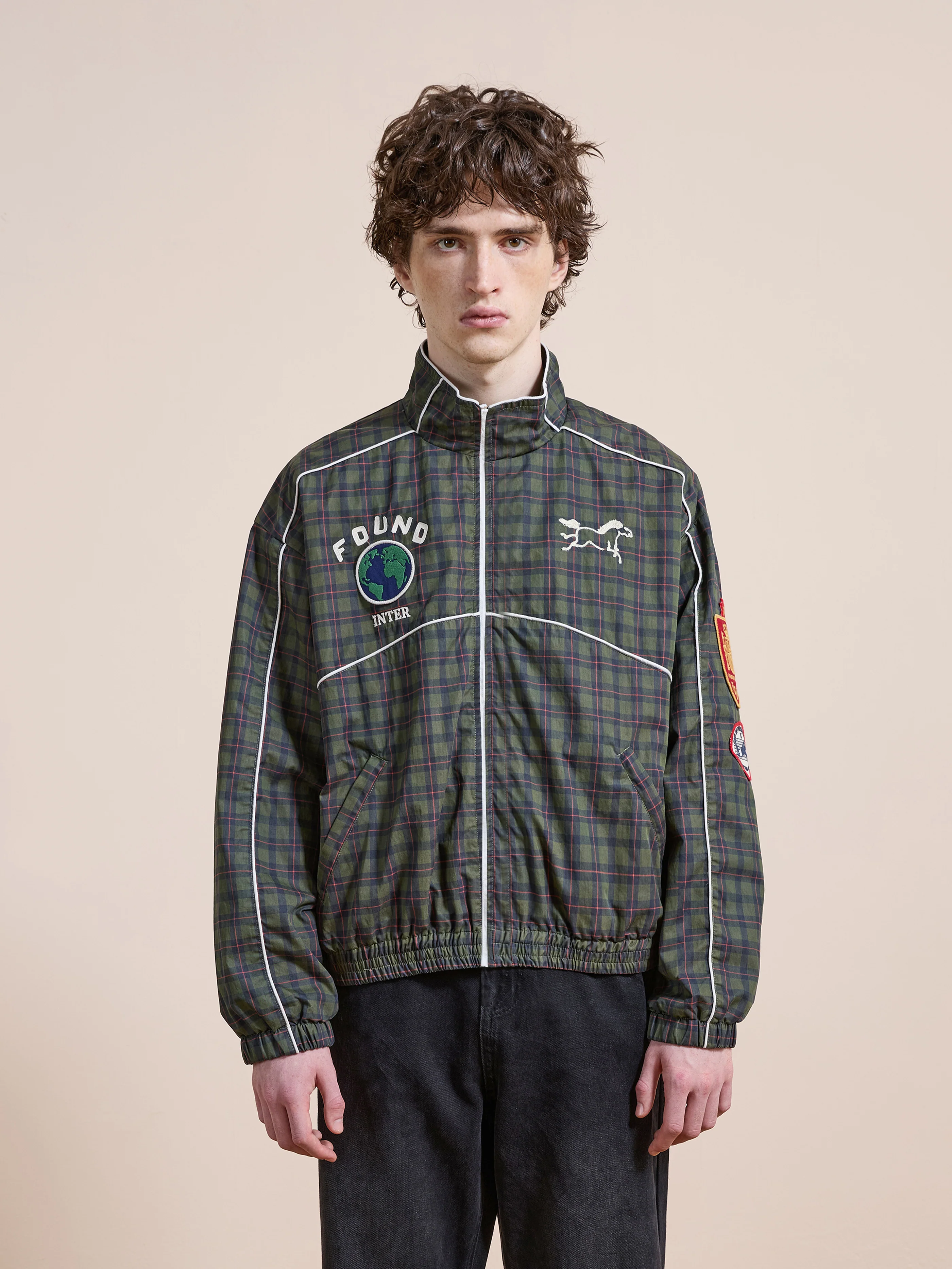 Forest Plaid Track Jacket