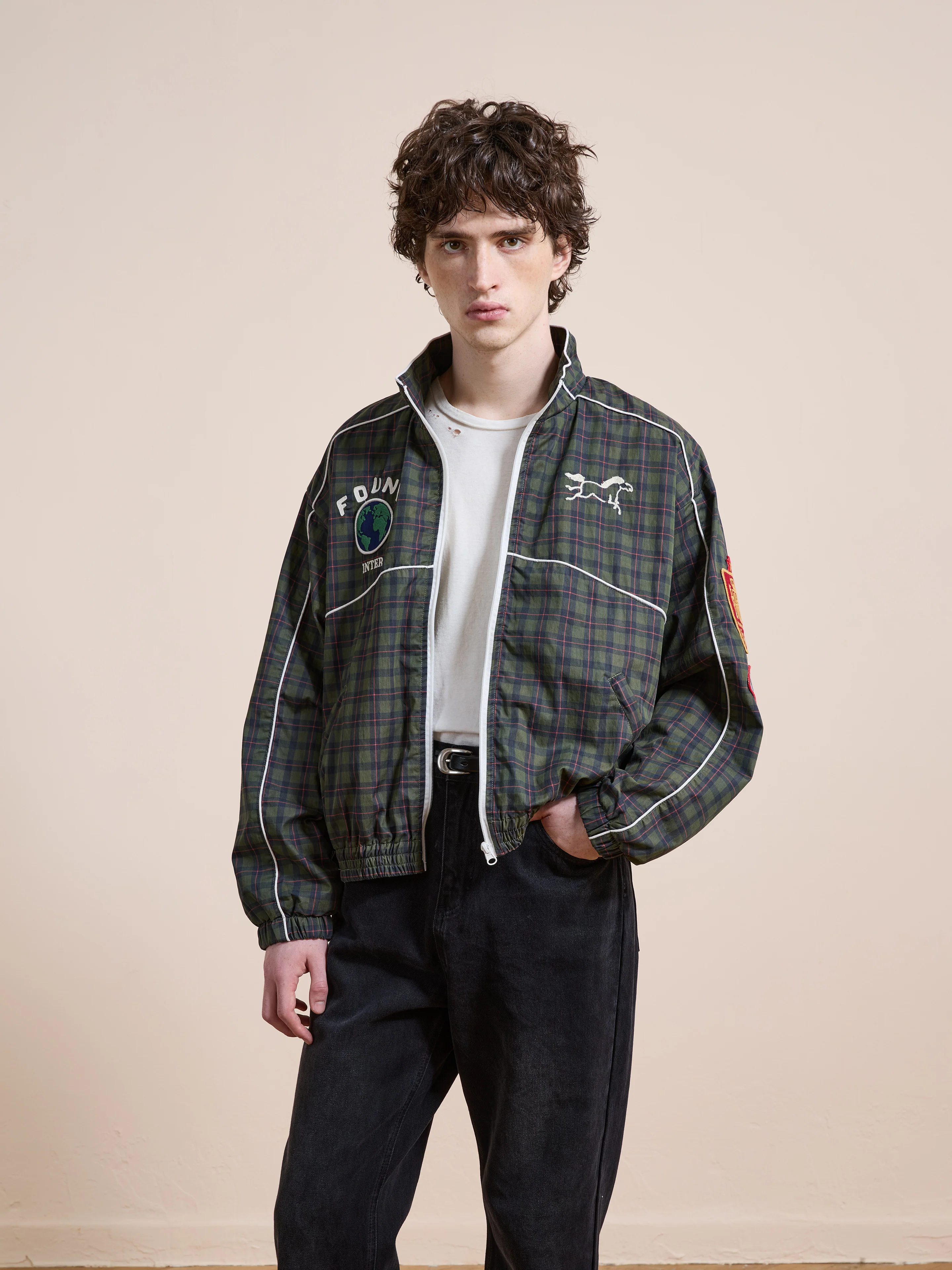 Forest Plaid Track Jacket - Image 10