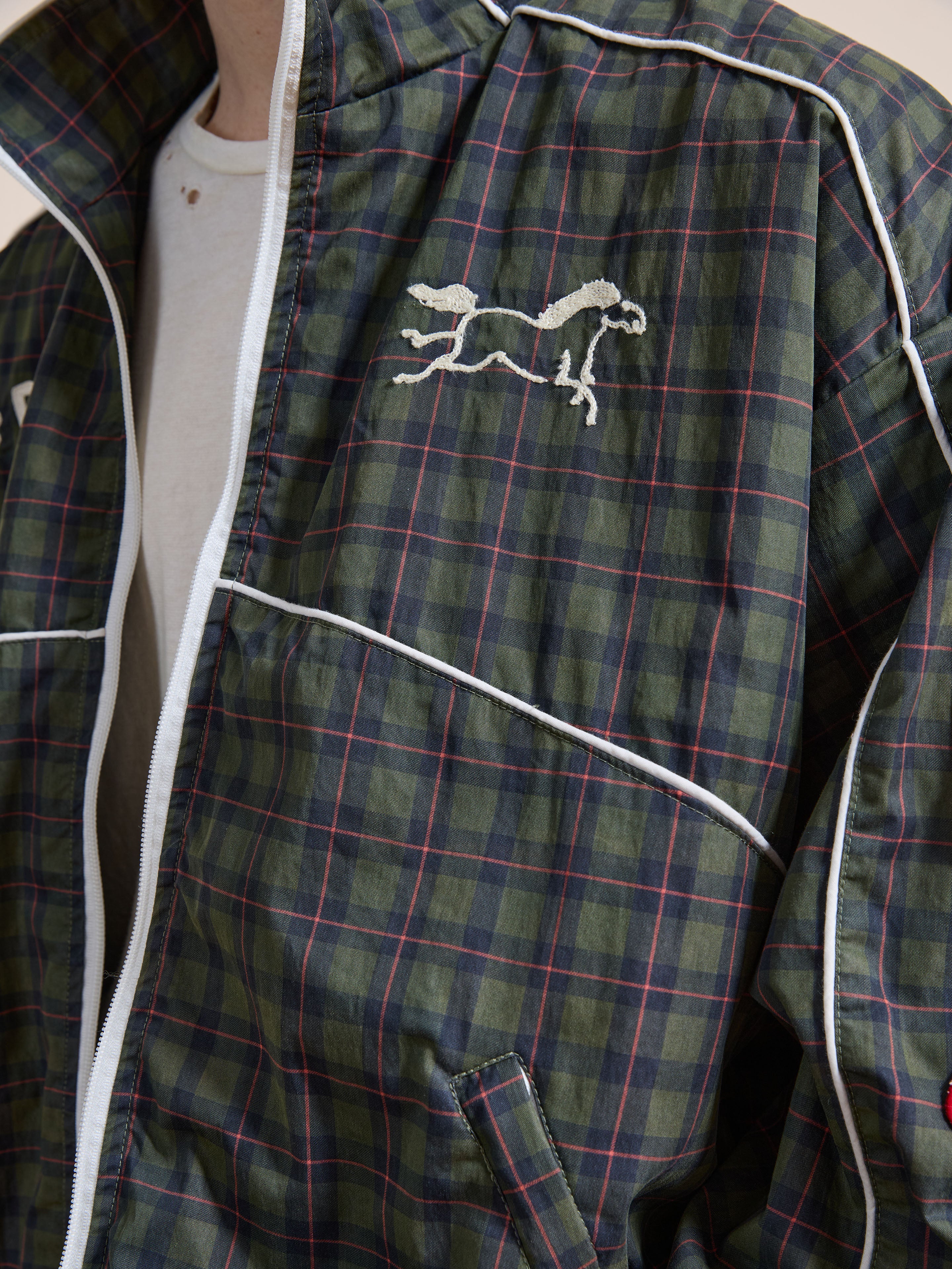Forest Plaid Track Jacket - Image 12