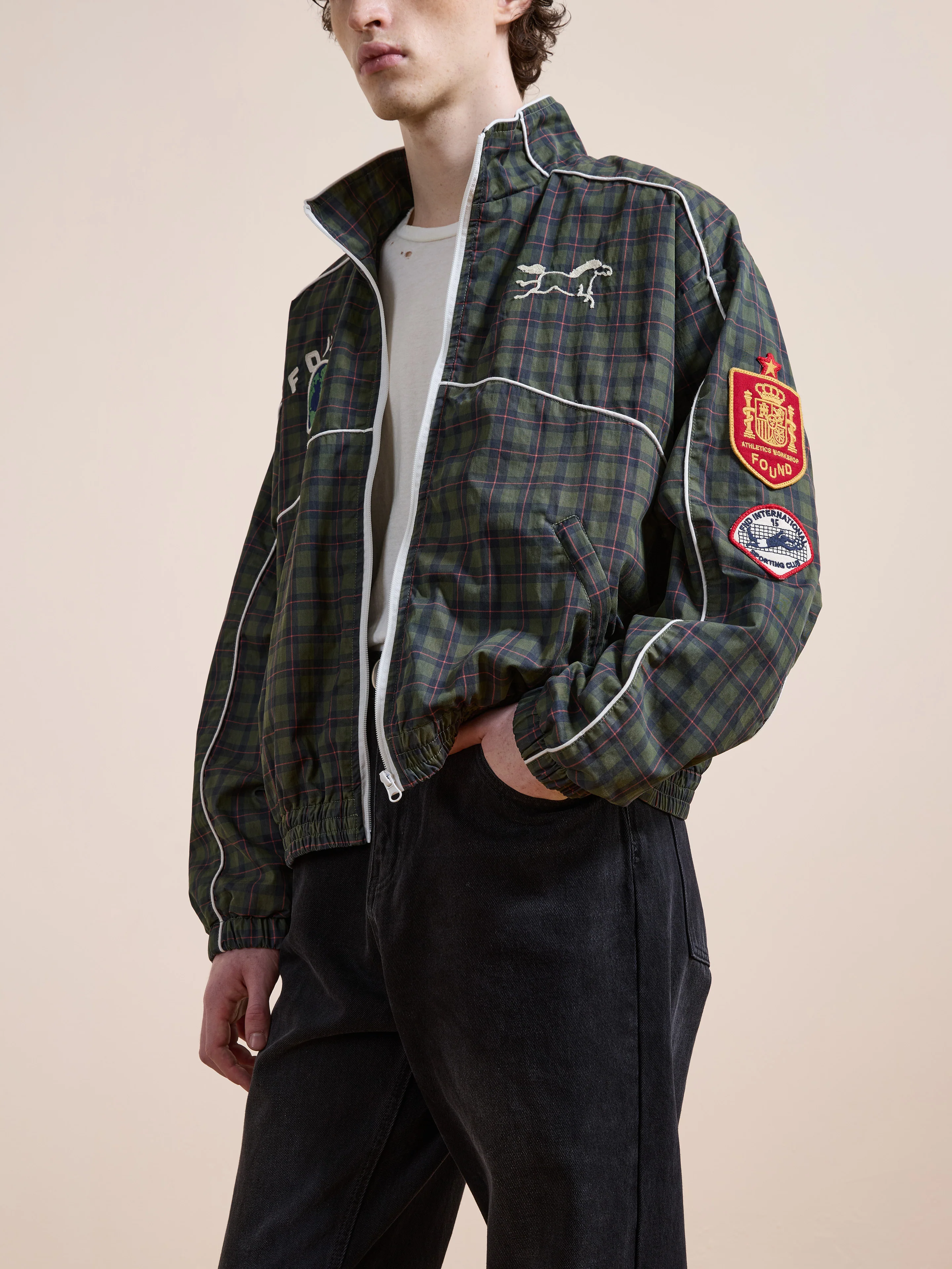 Forest Plaid Track Jacket - Image 15