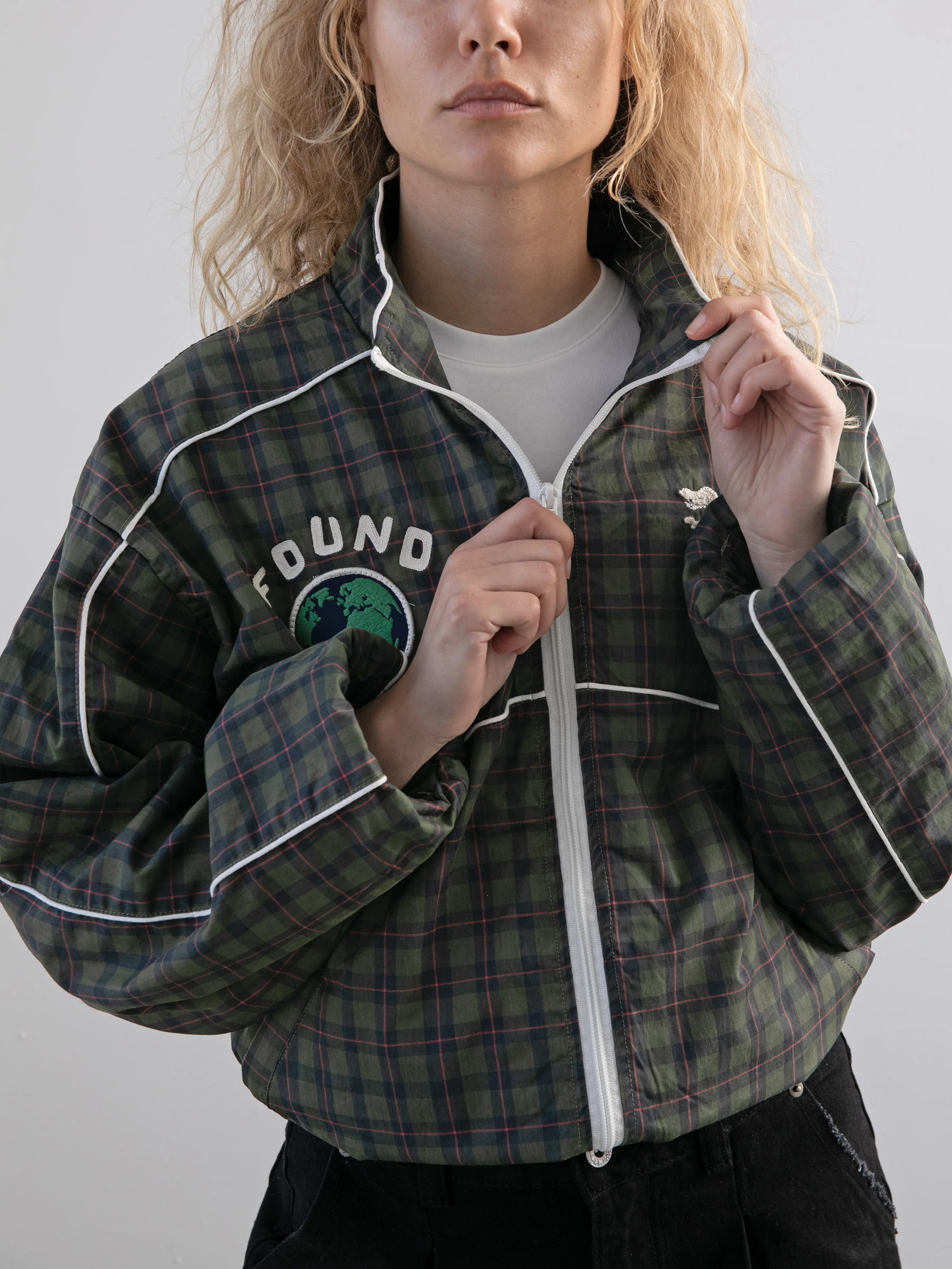 Forest Plaid Track Jacket - Image 3