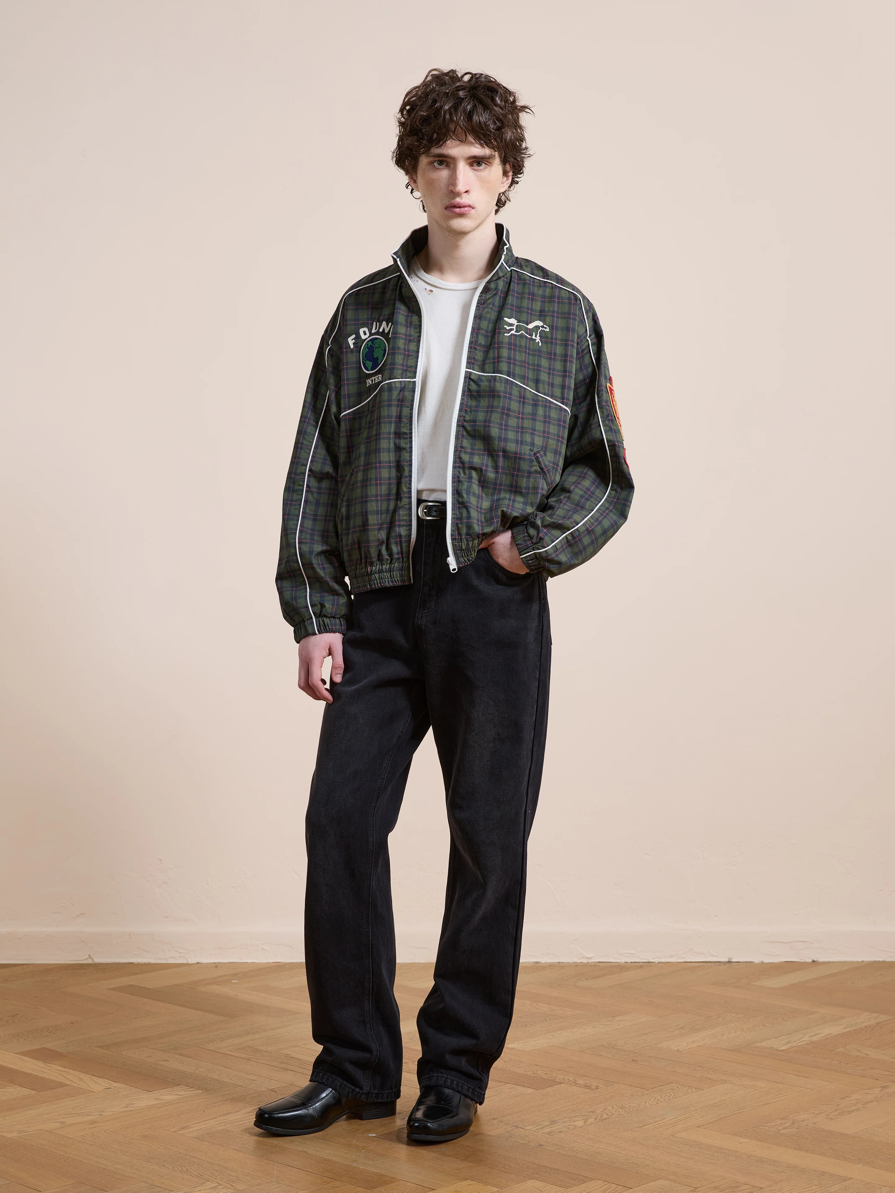 Forest Plaid Track Jacket - Image 4