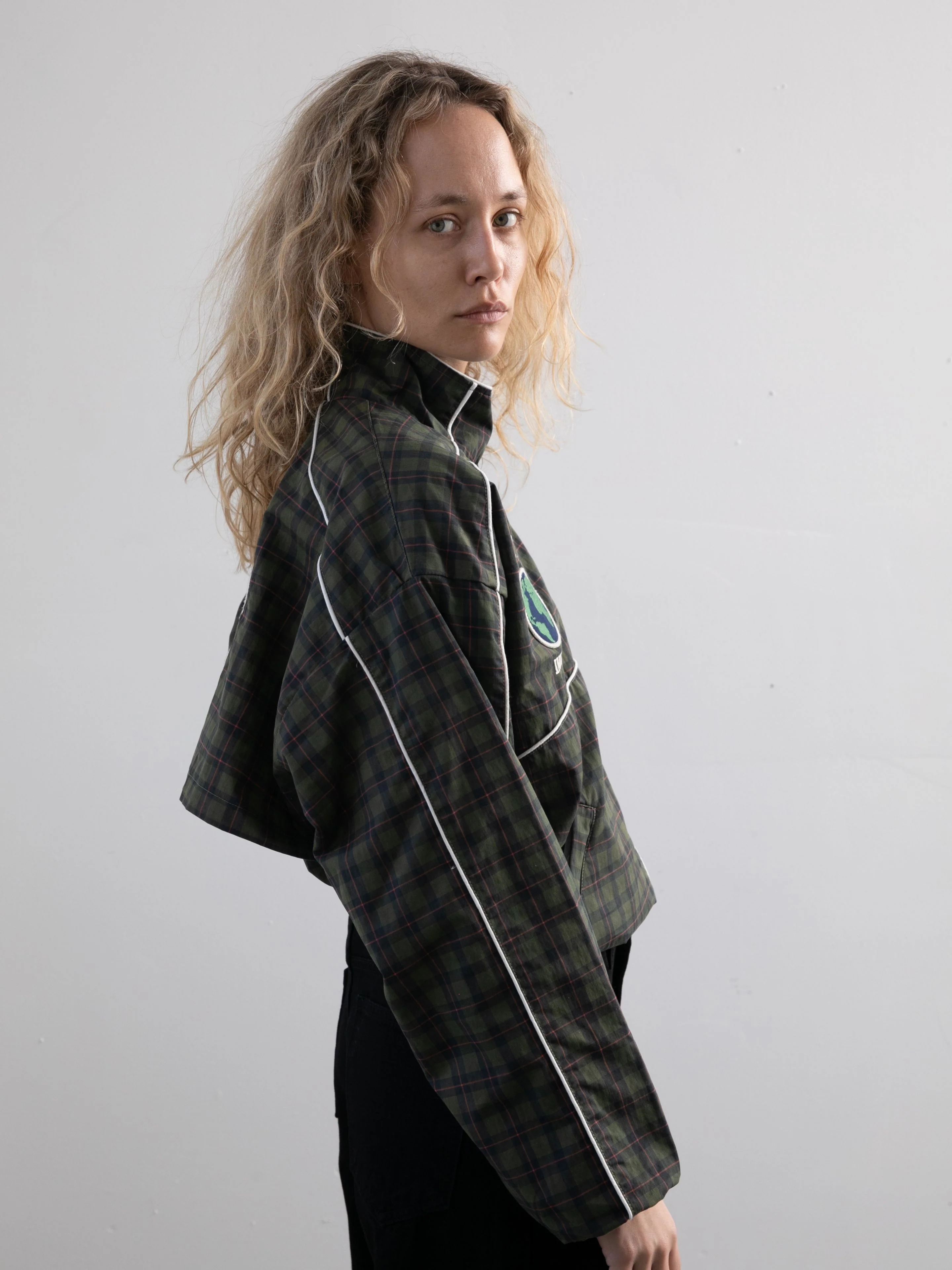Forest Plaid Track Jacket - Image 7