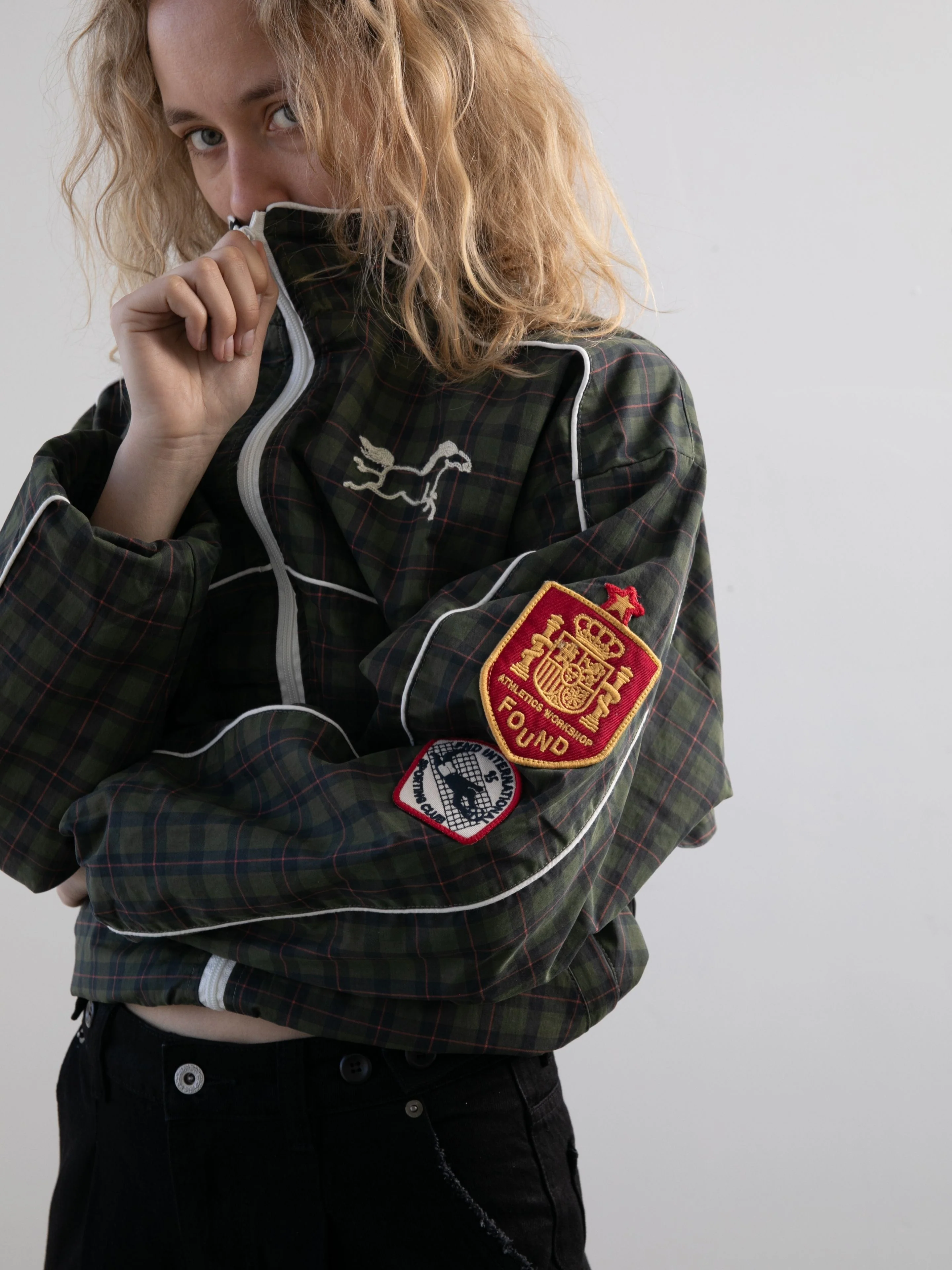 Forest Plaid Track Jacket - Image 9