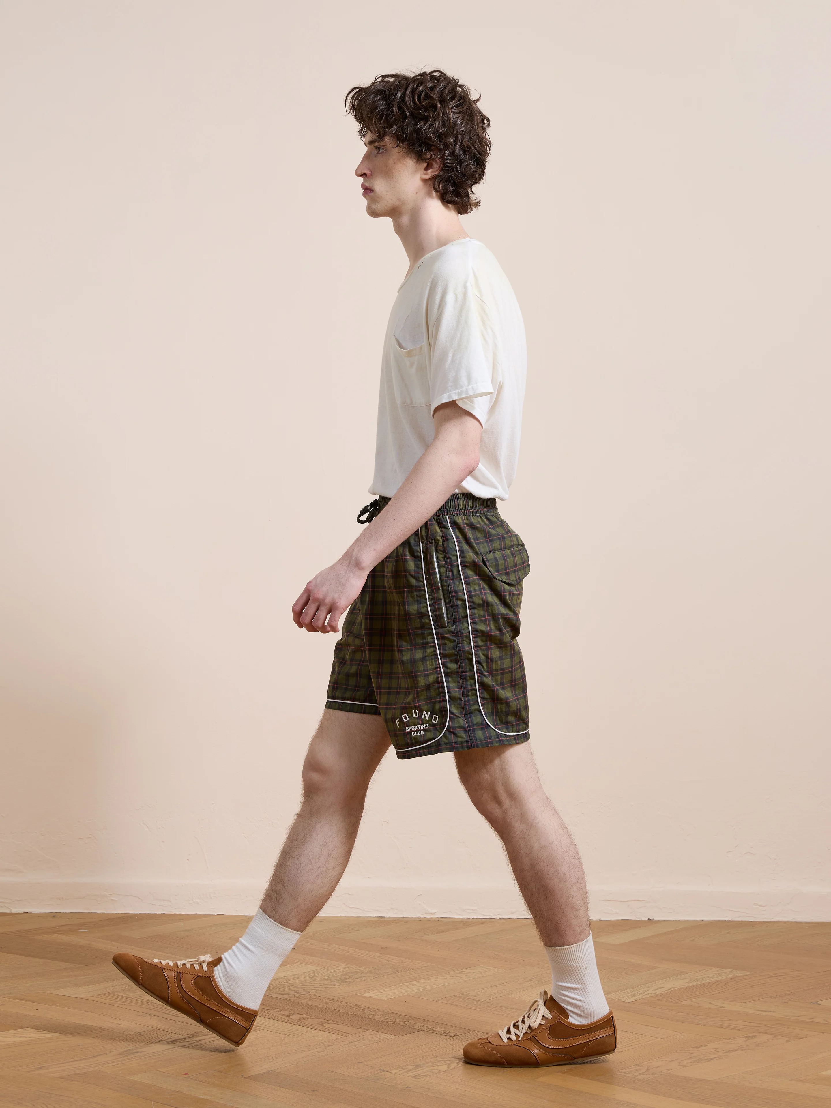 Forest Plaid Track Shorts - Image 10