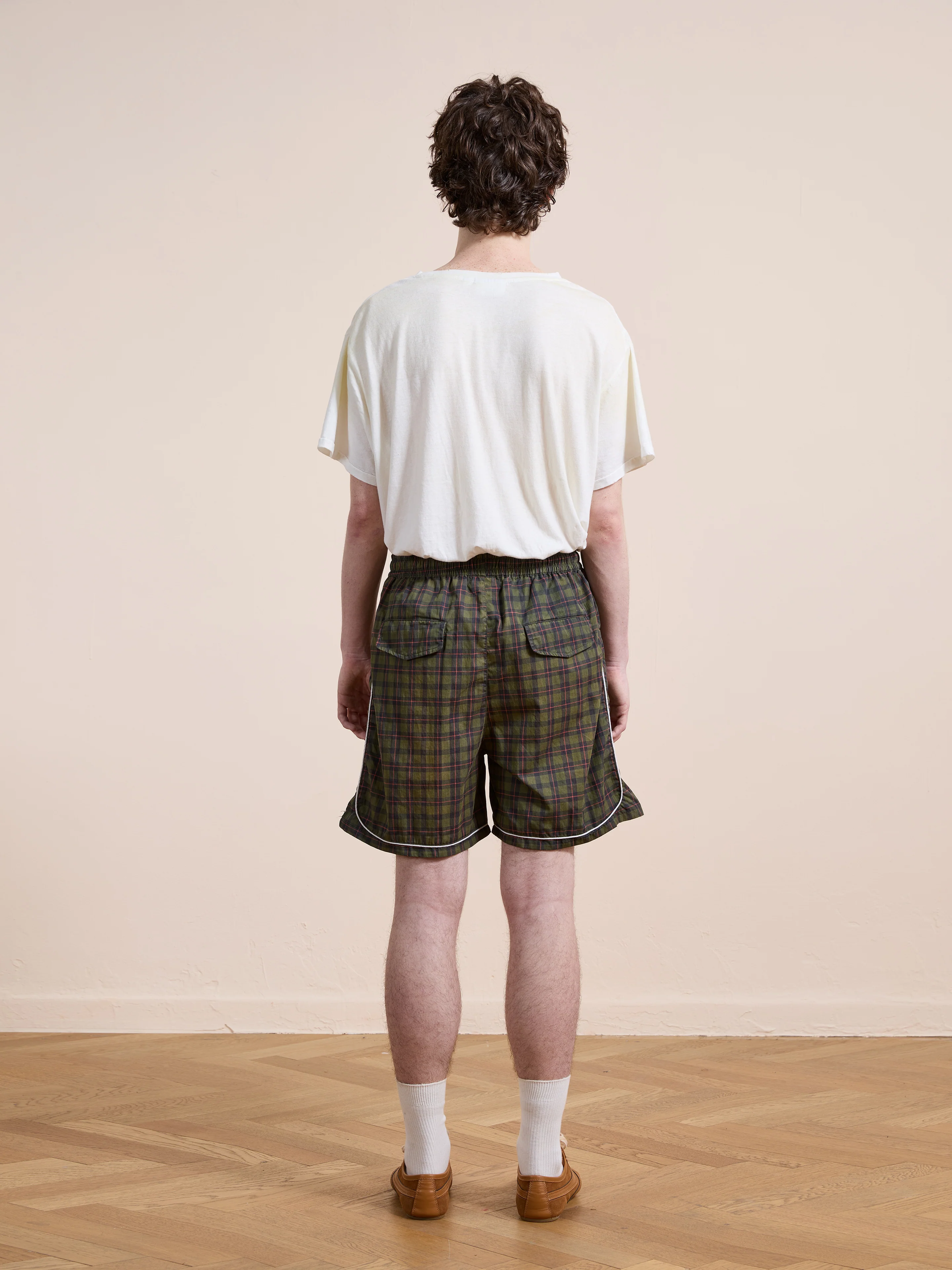 Forest Plaid Track Shorts - Image 11