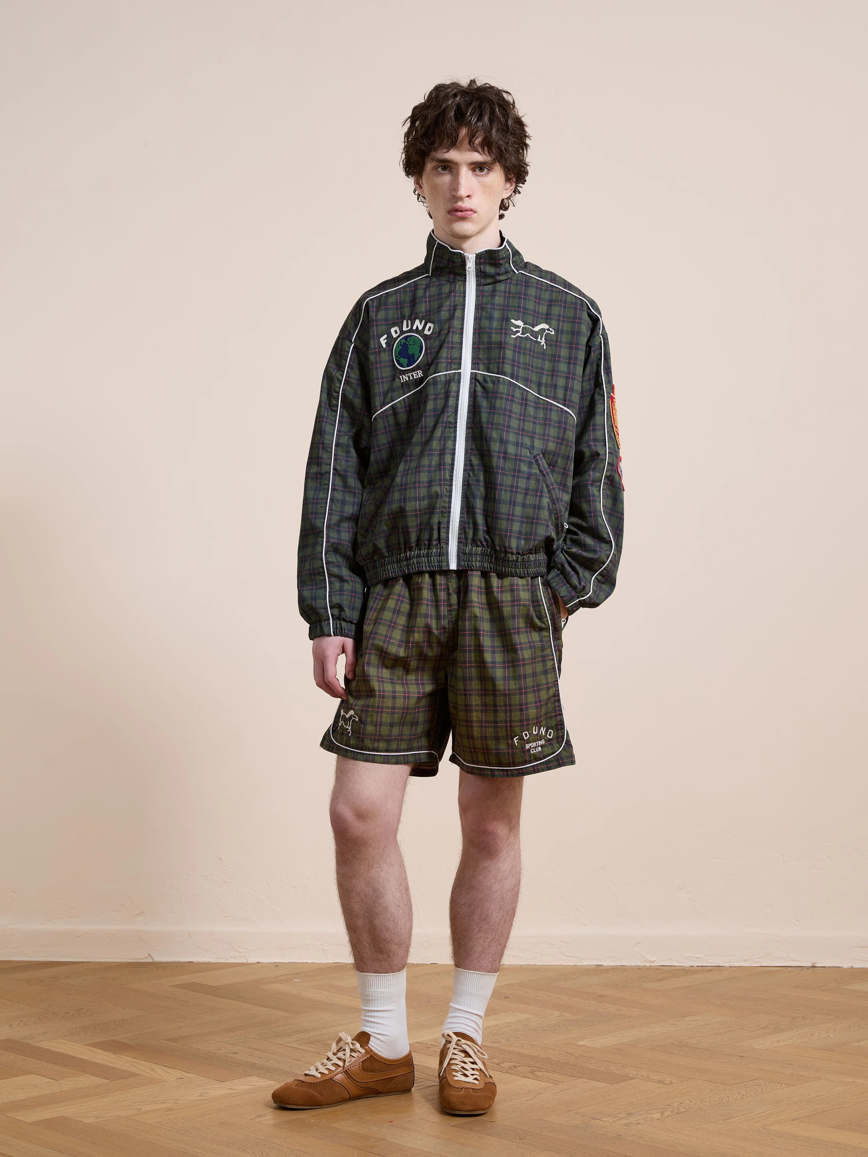 Forest Plaid Track Shorts - Image 4