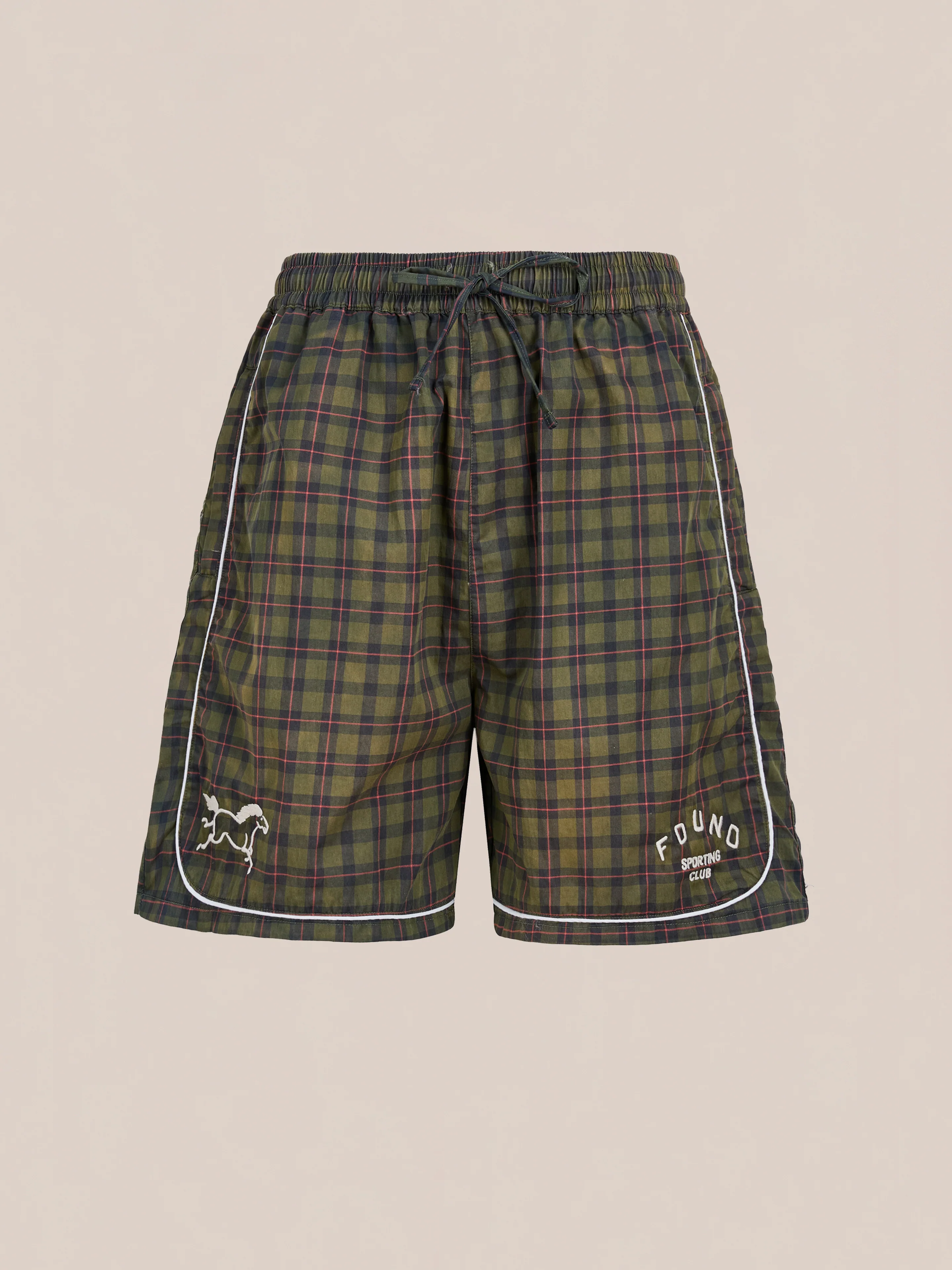 Forest Plaid Track Shorts - Image 5