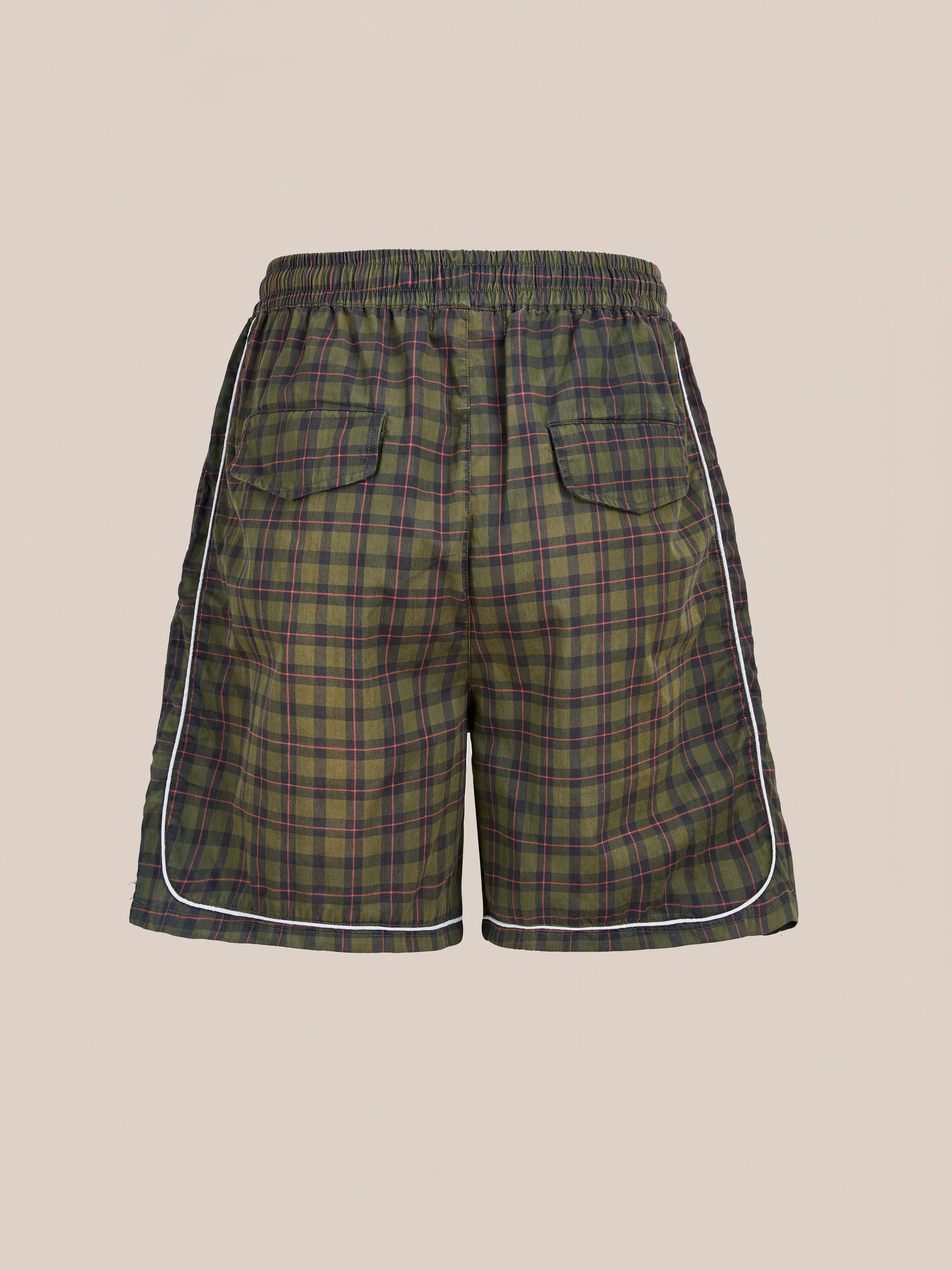 Forest Plaid Track Shorts - Image 6