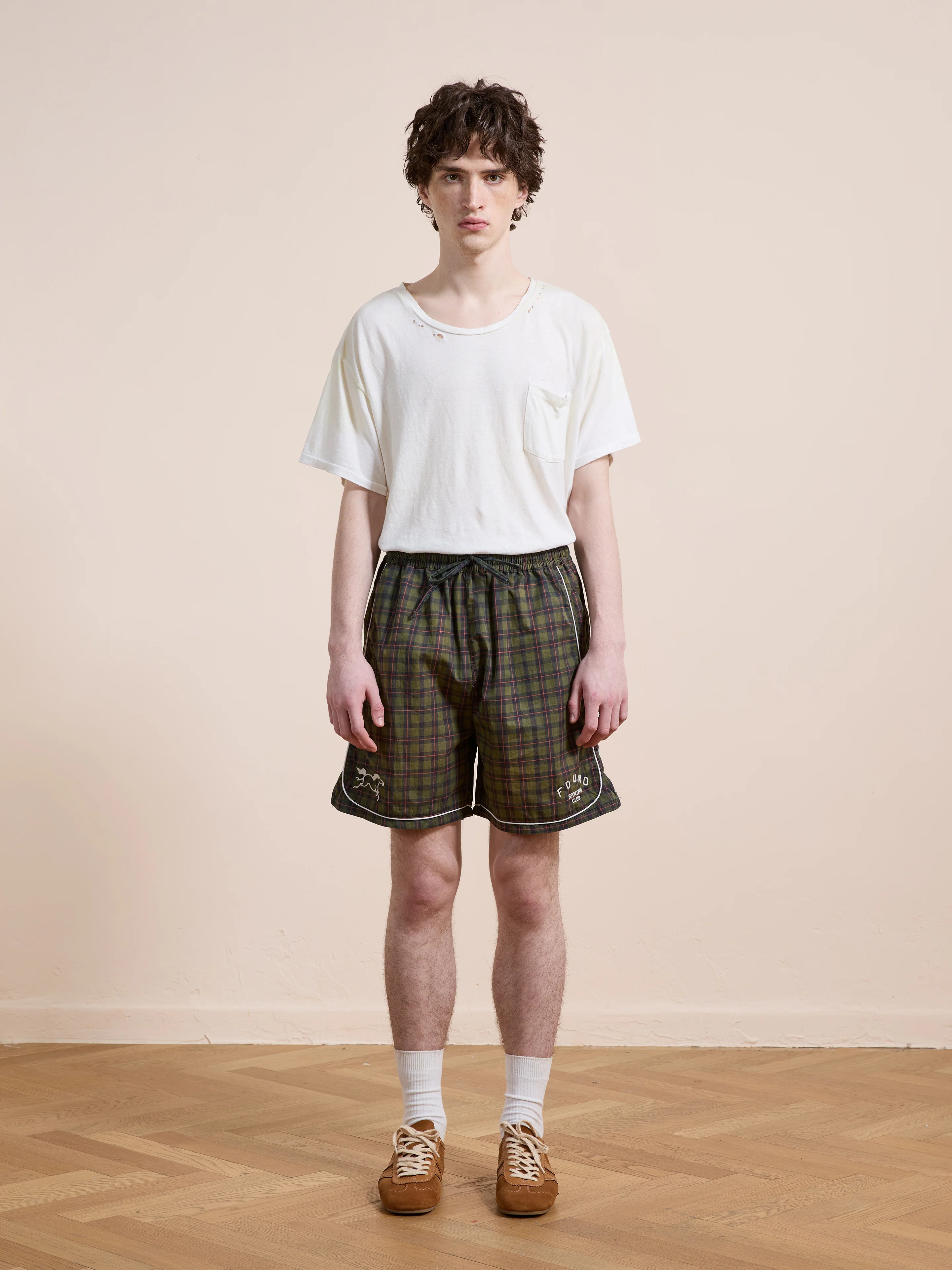 Forest Plaid Track Shorts - Image 7