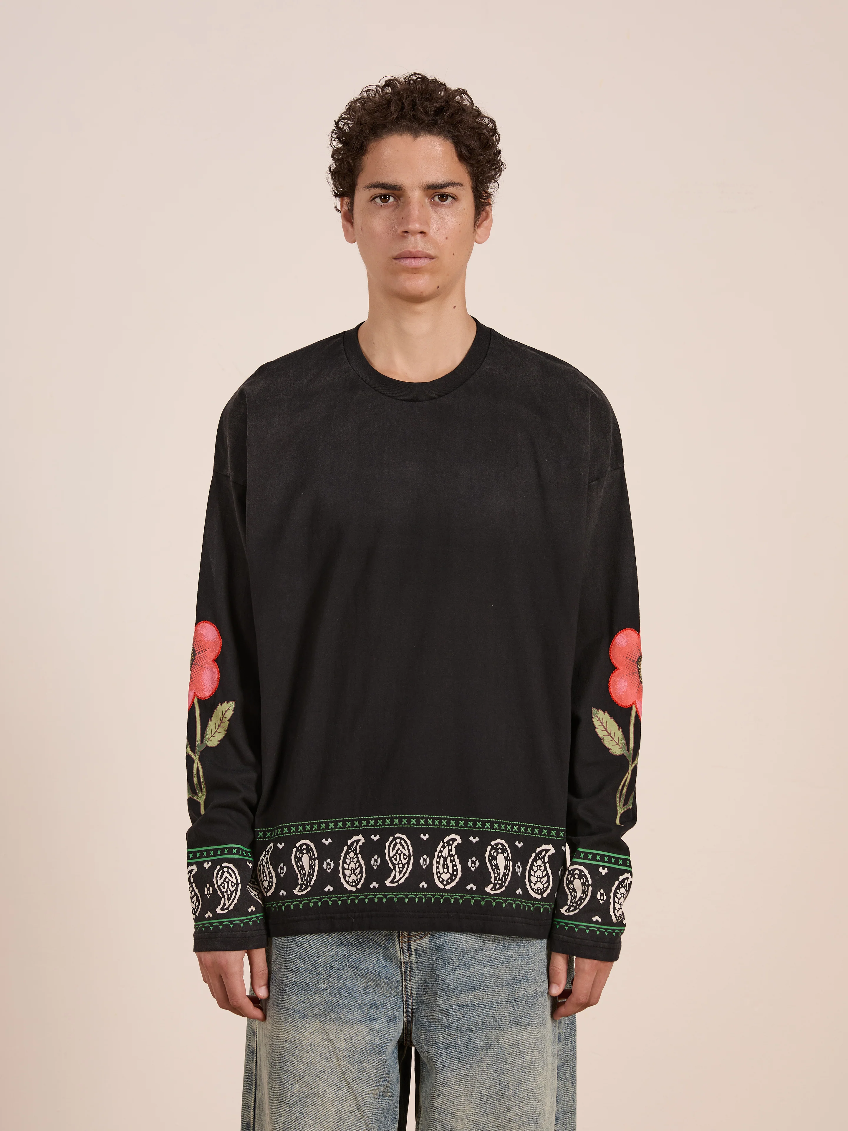 Garden Bloom Embroidered LS Tee