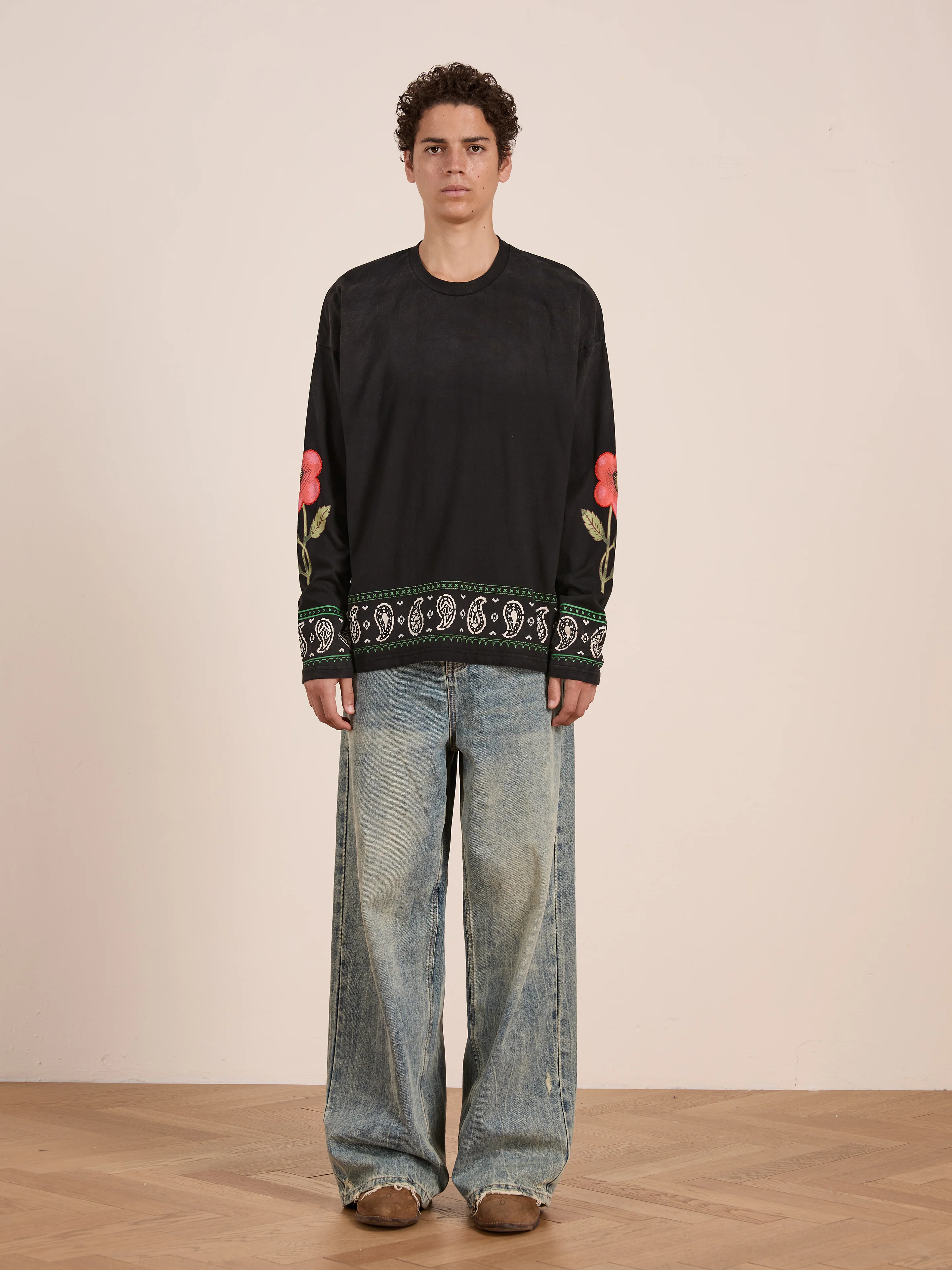 Garden Bloom Embroidered LS Tee - Image 3